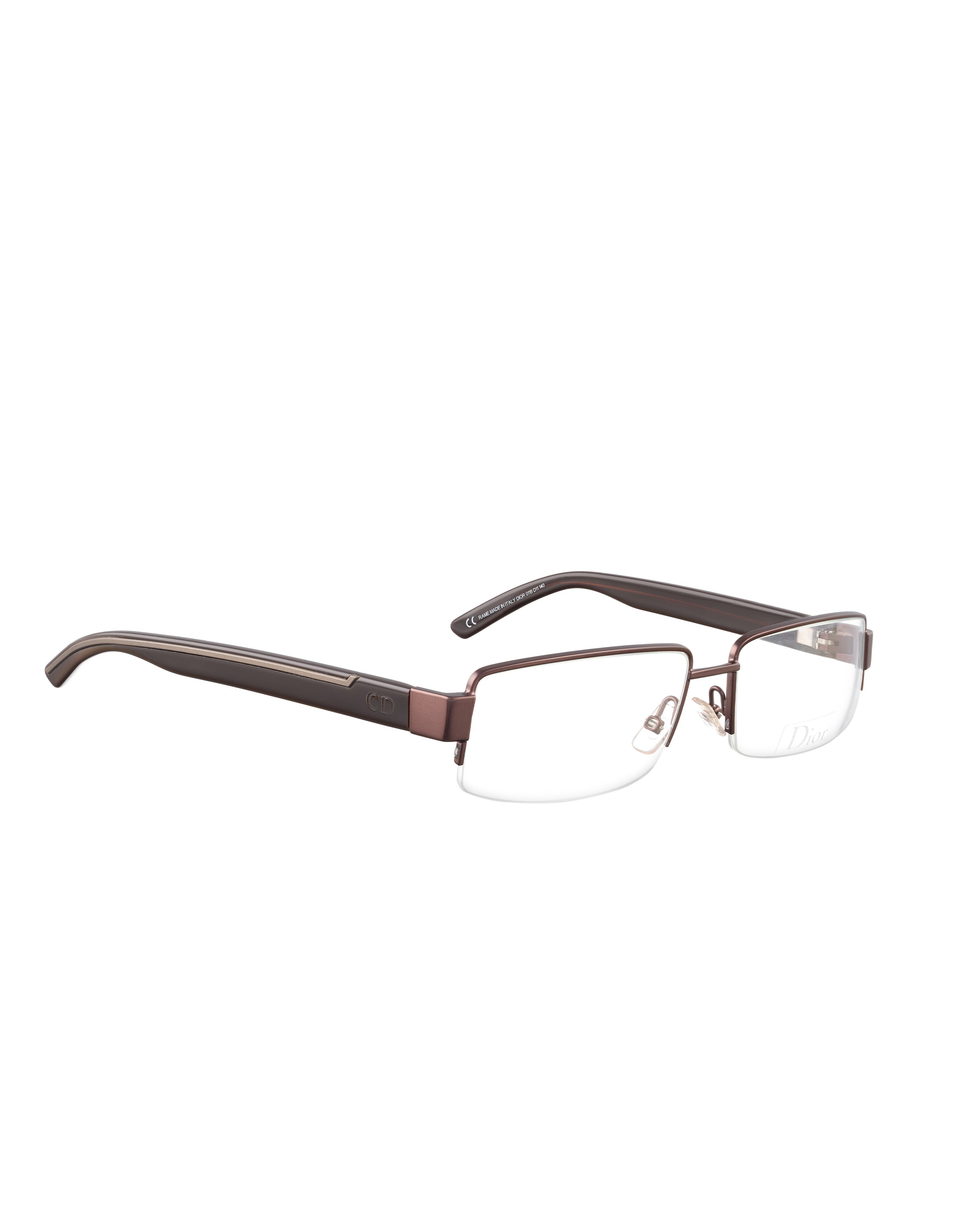 Dior 00s Deep Brown Half Rim Matte Glasses