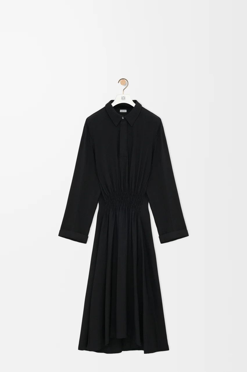 Loewe o1loc1c0525 Polo Dress in Stretch Viscose in Black Size XS / US 0-2 / IT 36-38 - 1 Thumbnail