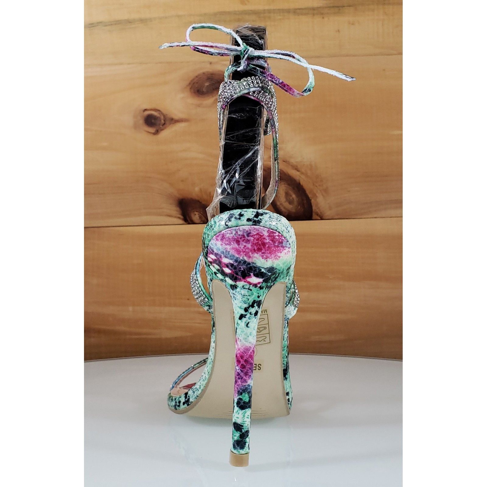 Other Seren Multi Snake Tie Up Strappy Rhinestone Stiletto - 4.5" Size US 10 / IT 40 - 5 Thumbnail