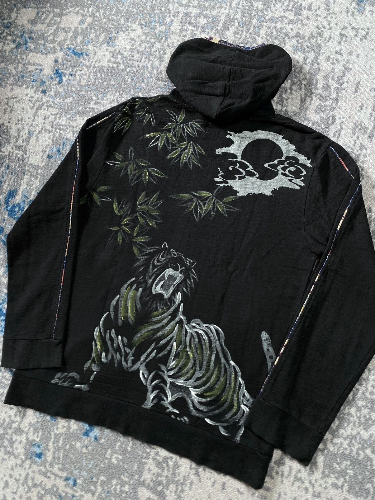 Vintage Japanes Sukajan Hoodie in Black, Men's (Size Xl) — image 4 of 6