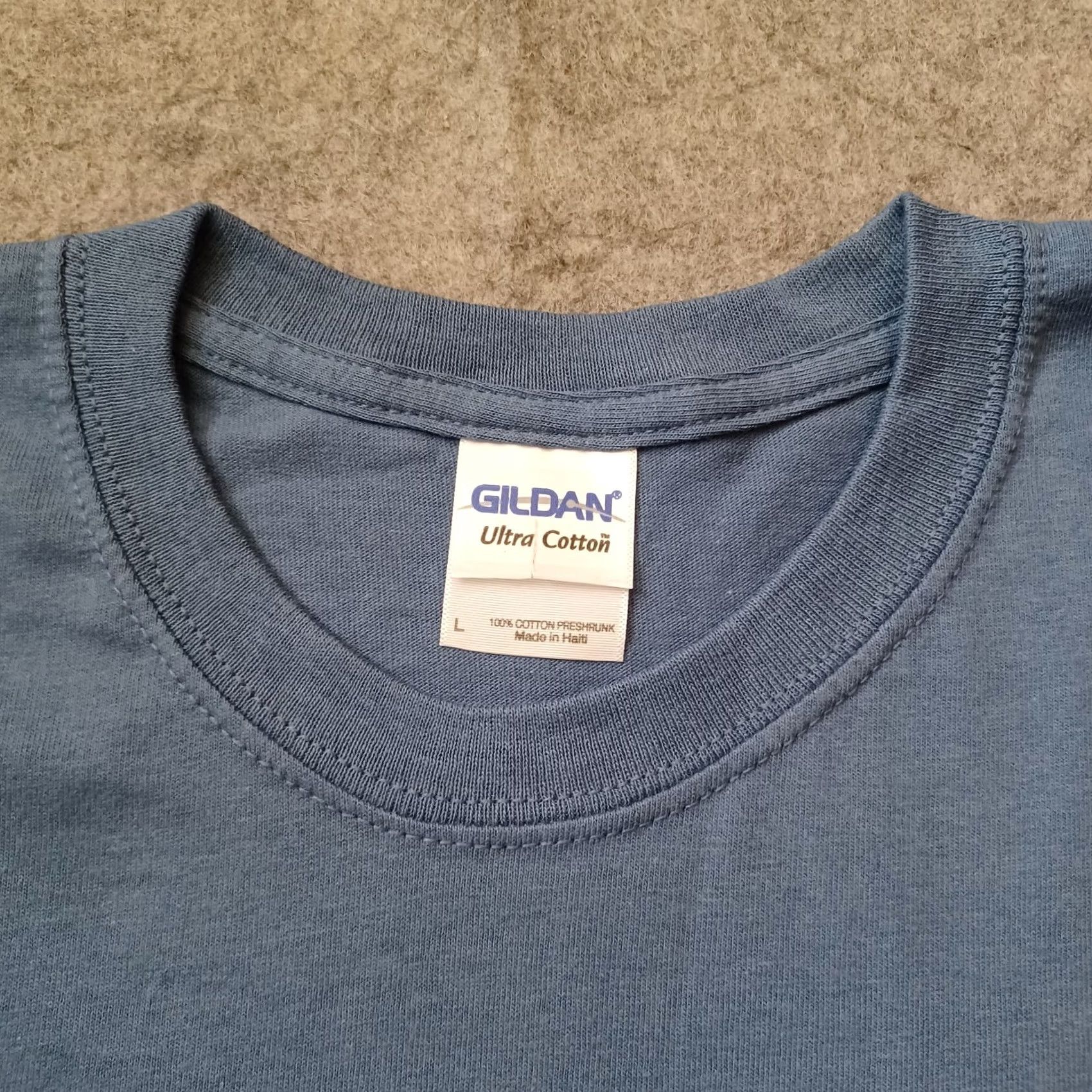 Gildan Reno Bike Rally Mens L Blue T-Shirt 19th Anniversary Double Side Short Sleeve Graphic Print Logo Gildan Ultra Cotton Regular Fit Size US L / EU 52-54 / 3 - 6 Thumbnail