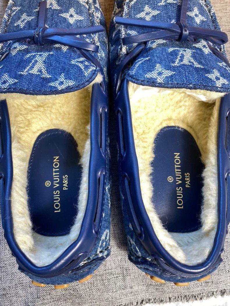 Louis Vuitton Louis Vuitton Blue Fashion Loafers for Men -2505 Size US 8 / EU 41 - 7 Thumbnail