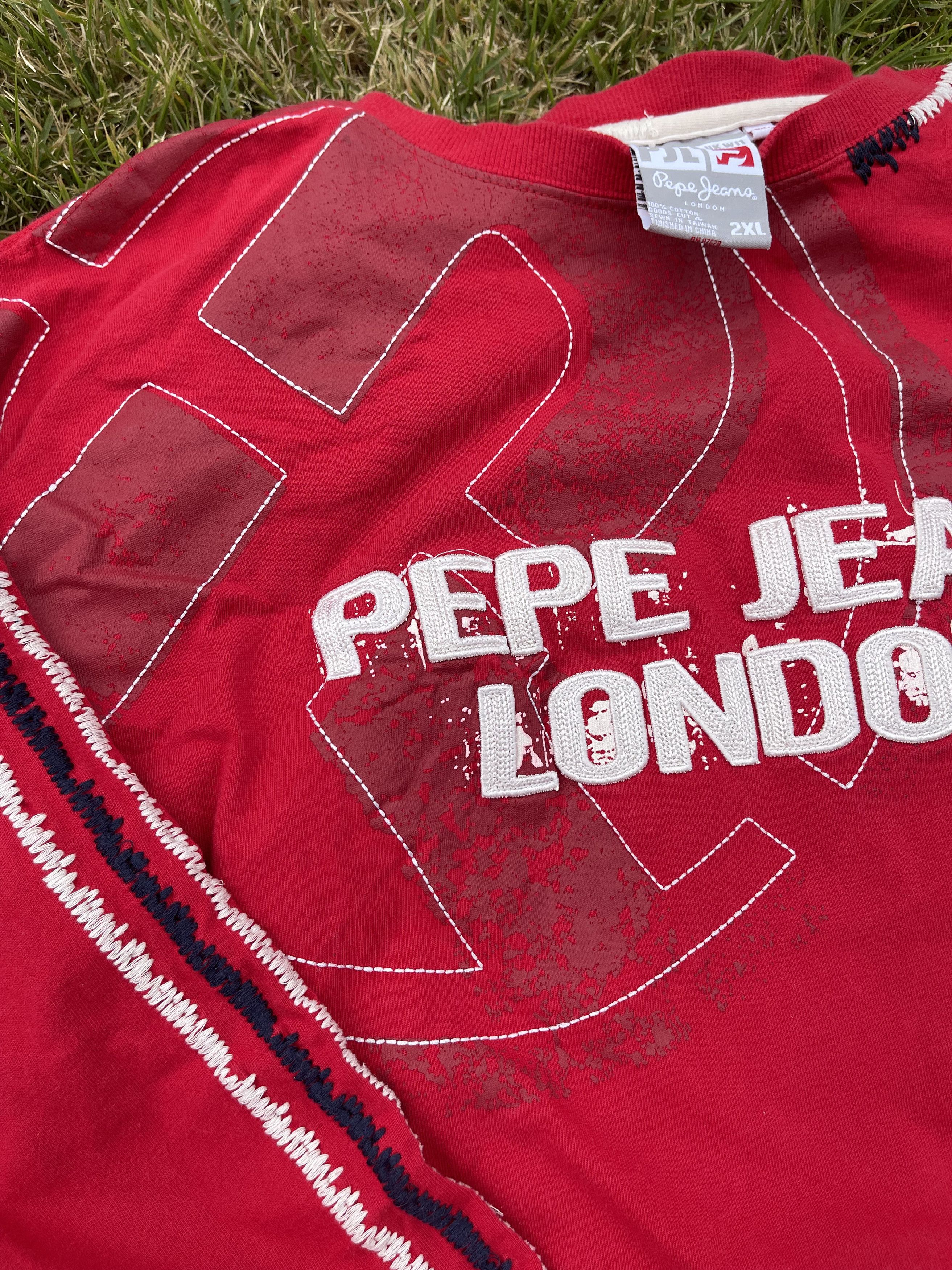 Pepe Jeans × Vintage Pepe Jeans London Y2K Hip Hop Rap Long Sleeve T-Shirt Size US XXL / EU 58 / 5 - 11 Thumbnail
