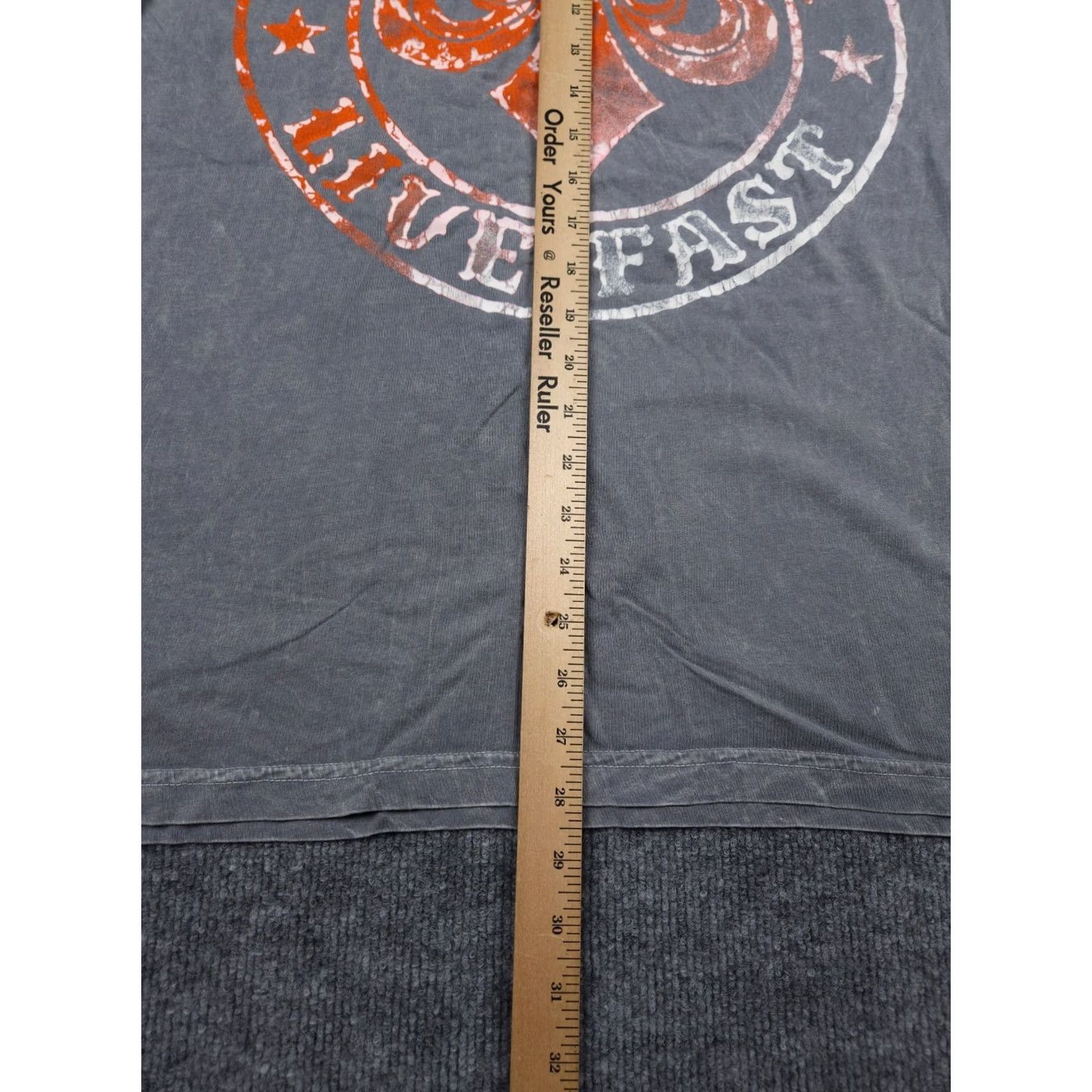 Affliction Affliction T-Shirt Men's XL Gray Graphic AOP Double-Sided Live Fast Y2K Shirt Size US XL / EU 56 / 4 - 7 Thumbnail