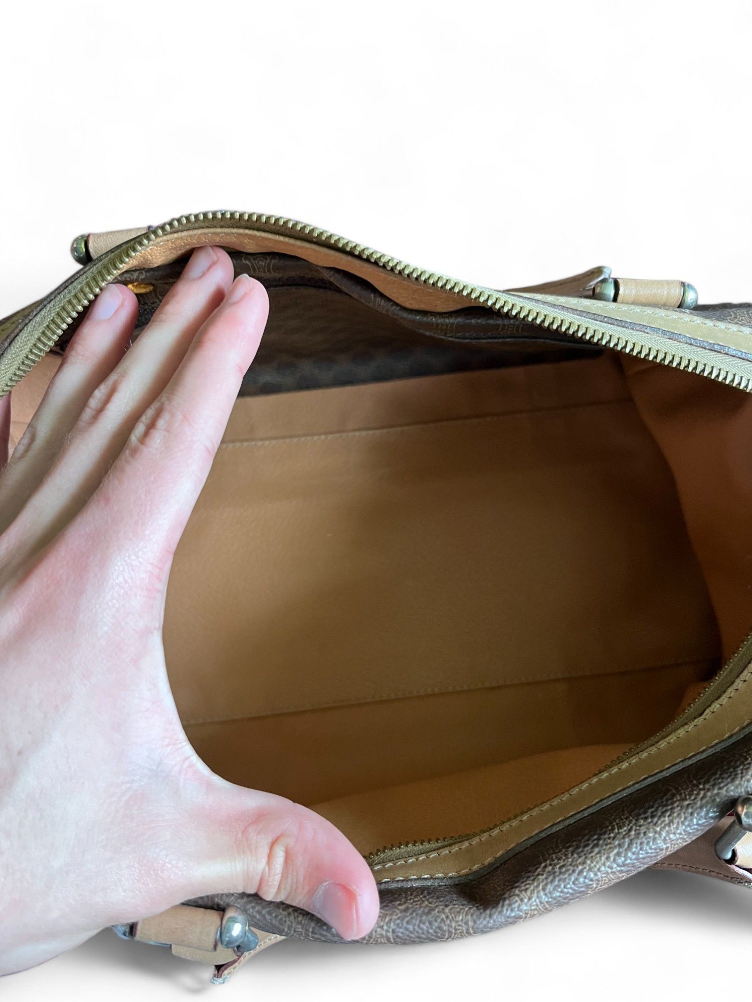 Celine Celine - Mini Boston Handbag Brown Beige Leather Monogram Size ONE SIZE - 8 Thumbnail
