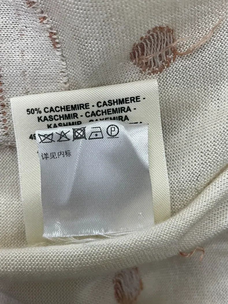 Hermes Hermes Pink and White Patchwork Polka Dot Cashmere Knit Sh Size XS / US 0-2 / IT 36-38 - 7 Thumbnail