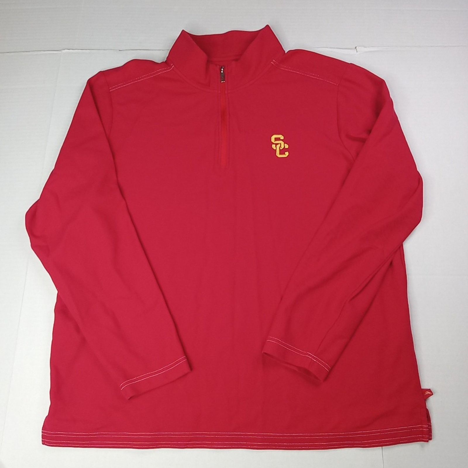 Tommy Bahama Tommy Bahama Mens Red (USC) Quarter Zip Knit Sweater Size XL Size US XL / EU 56 / 4 - 1 Thumbnail
