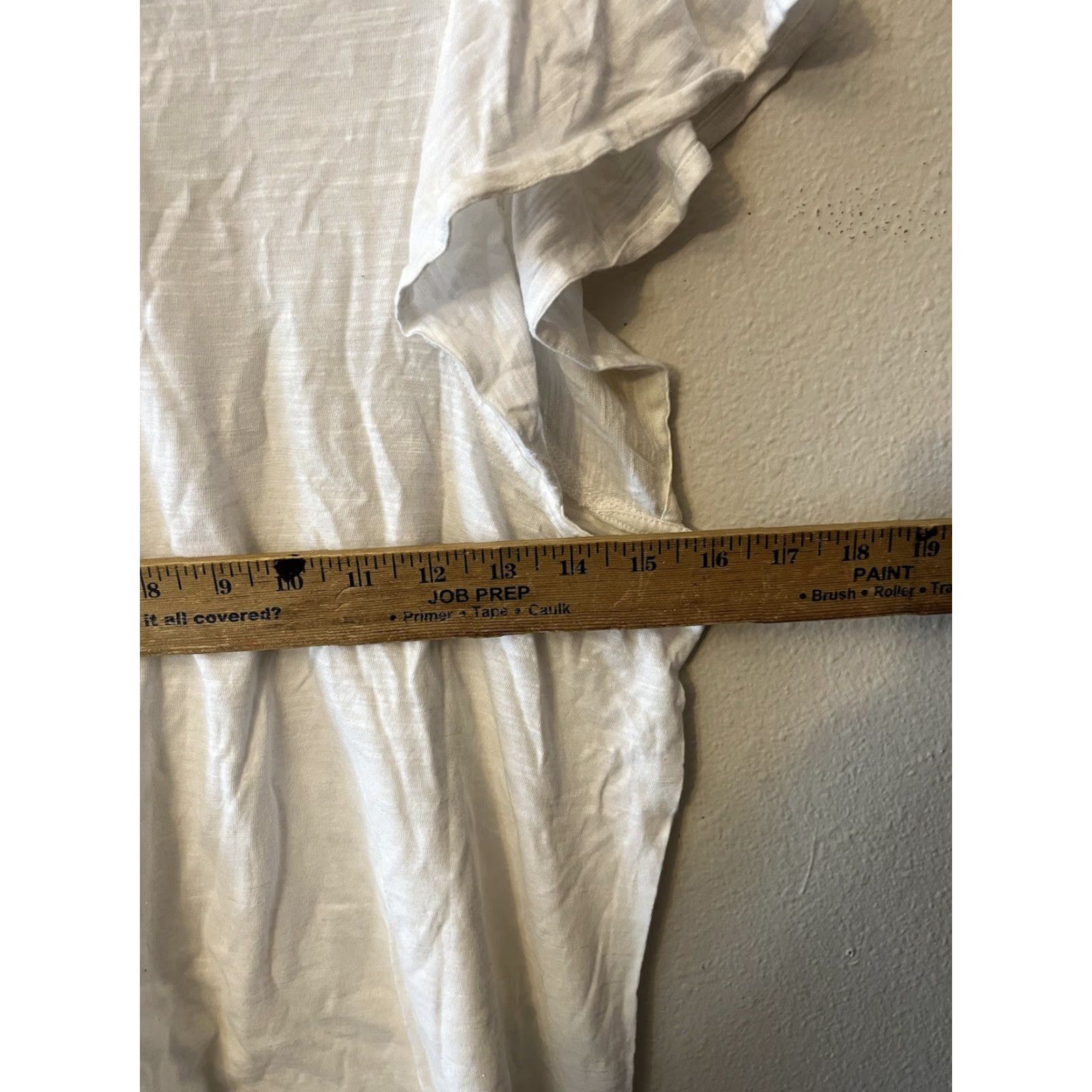 Banana Republic VINTAGE Banana Republic Blouse Shirt Flutter Sleeve White Medium Women Adult M Solid 90s Concert? Size M / US 6-8 / IT 42-44 - 4 Thumbnail