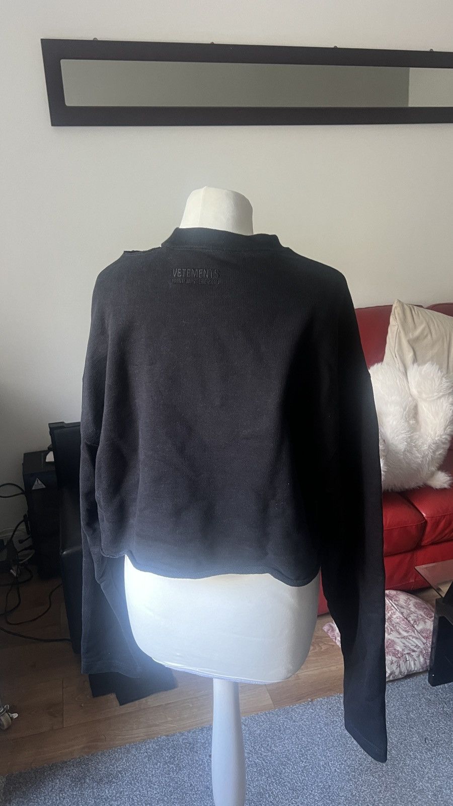Vetements Vetements Custom Cropped Label Sweater Size M / US 6-8 / IT 42-44 - 4 Thumbnail