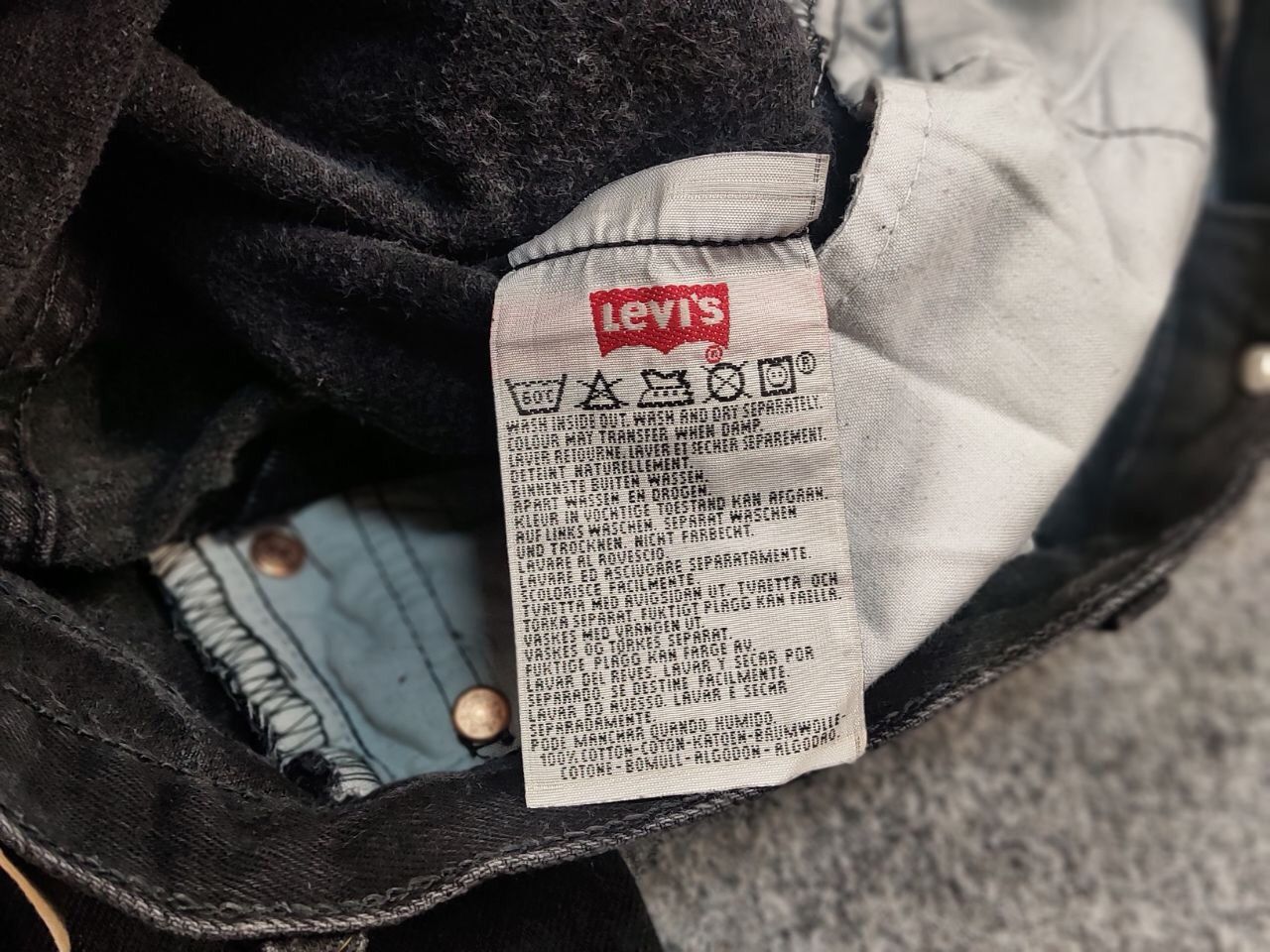 Levi's Vintage 90's Levis 501 Black Faded Denim Jeans Usa Style Size US 30 / EU 46 - 19 Thumbnail