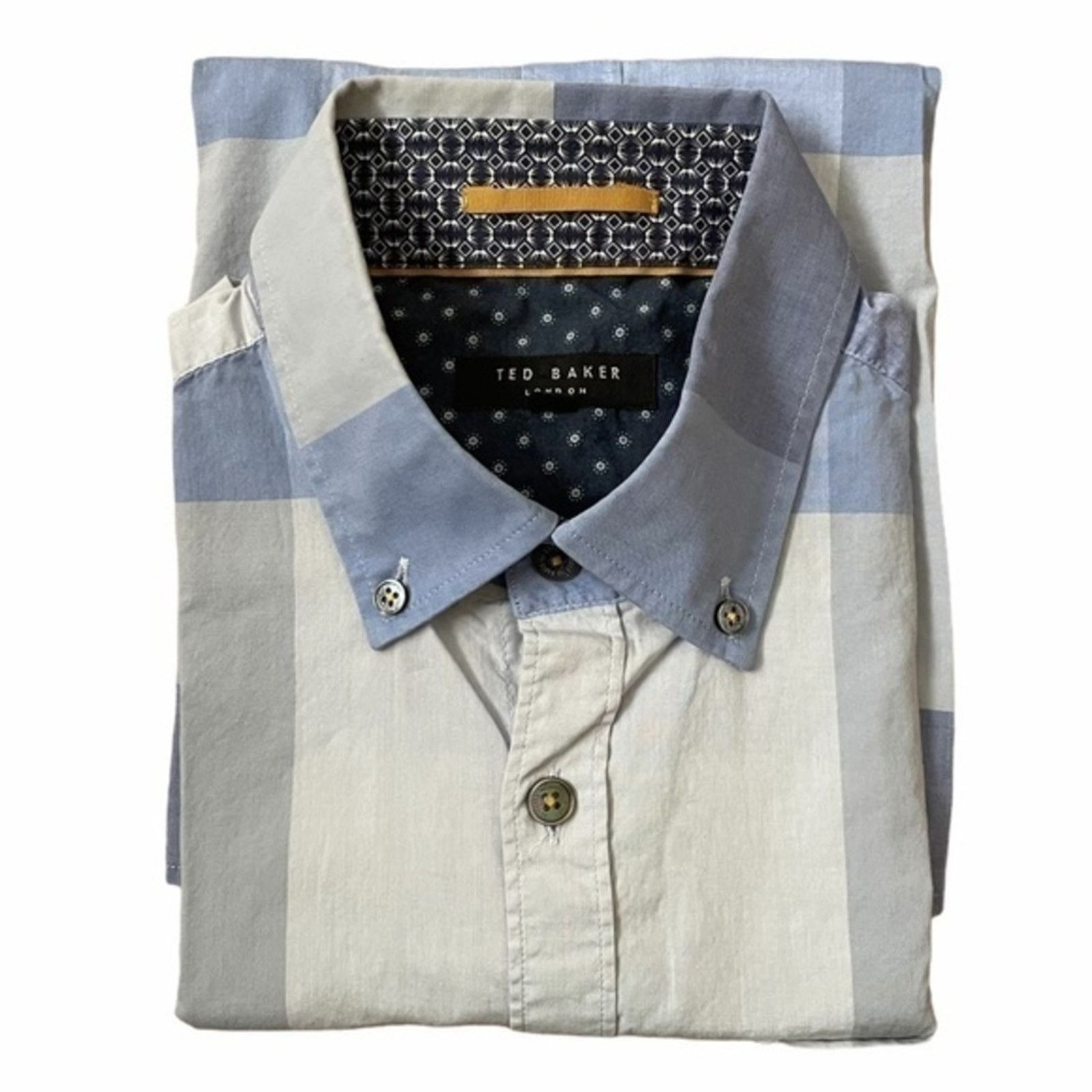 Ted Baker Ted Baker Shamdog Extra Trim Blue Sport Slim Fit Shirt Size US S / EU 44-46 / 1 - 9 Thumbnail