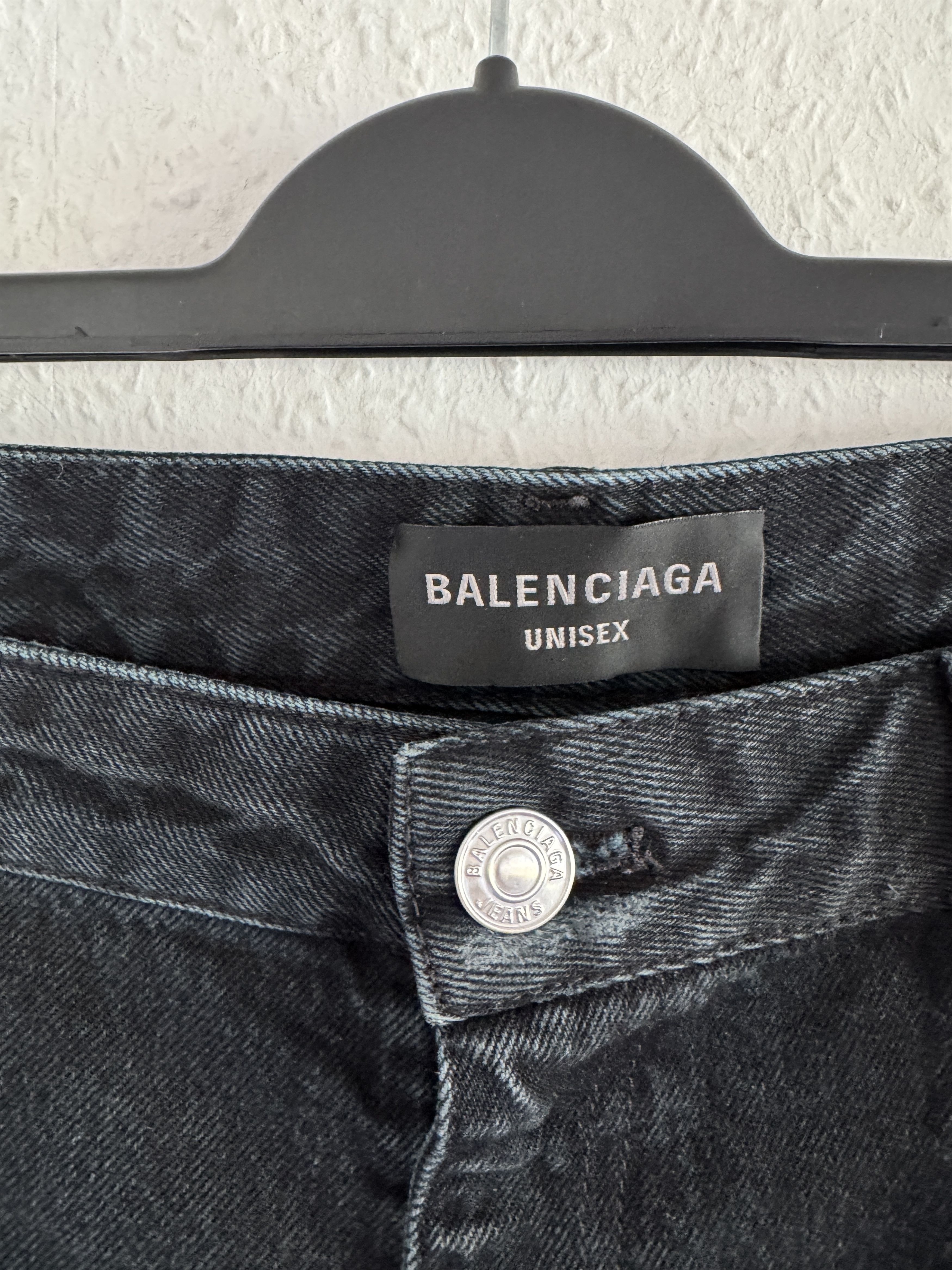 Balenciaga Destroyed Black Denim Jeans Size US 34 / EU 50 - 9 Thumbnail