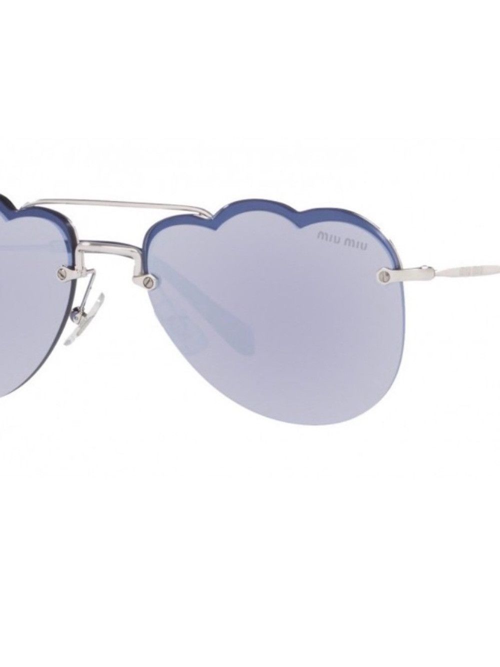 Miu Miu Miu Miu Aviator Cloud Sunglasses Periwinkle Mirror Size ONE SIZE - 3 Thumbnail