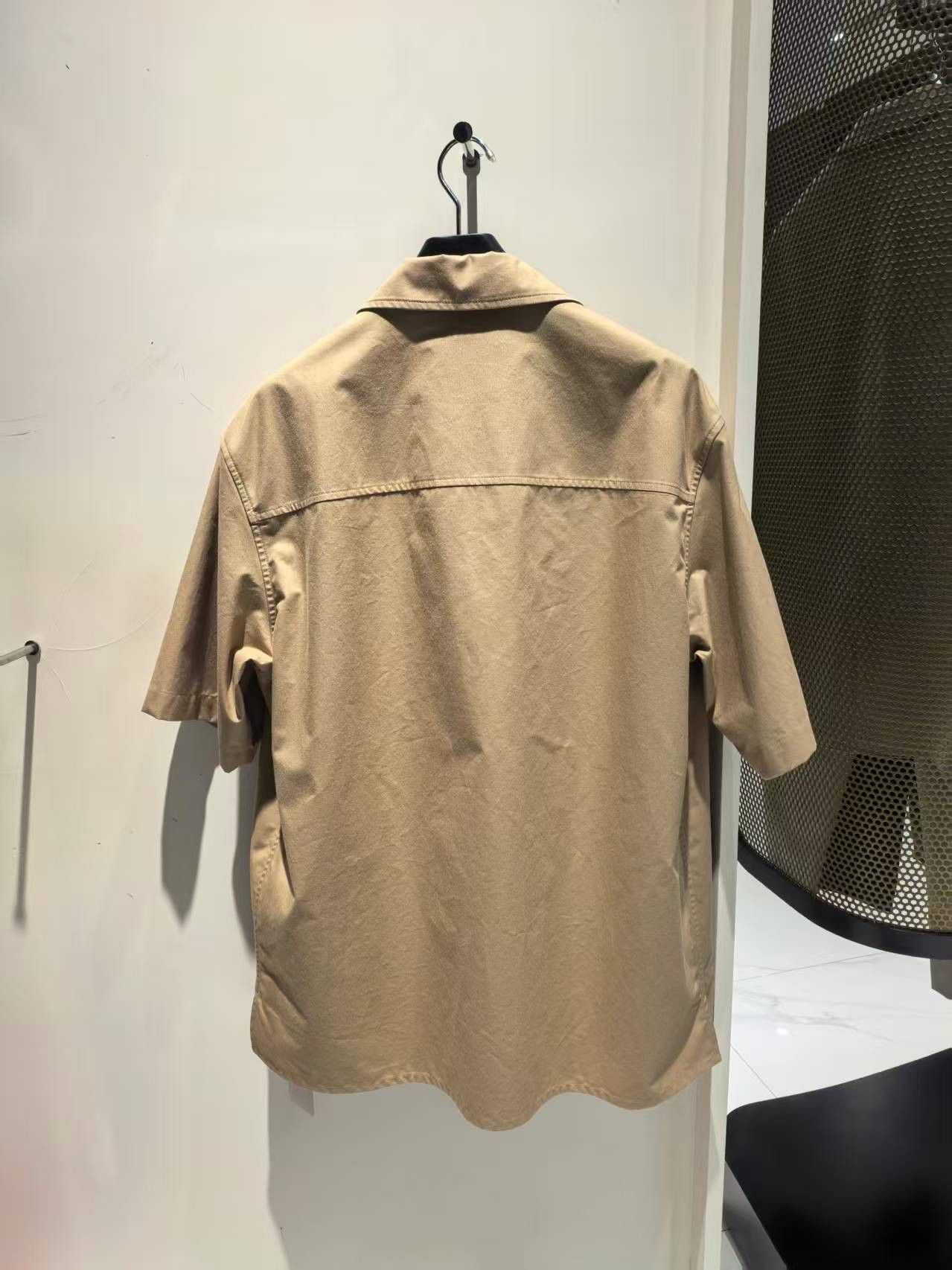 Jil Sander NIB Short Sleeve Shirt - Beige, 48,Jil Sander Size US M / EU 48-50 / 2 - 2 Thumbnail