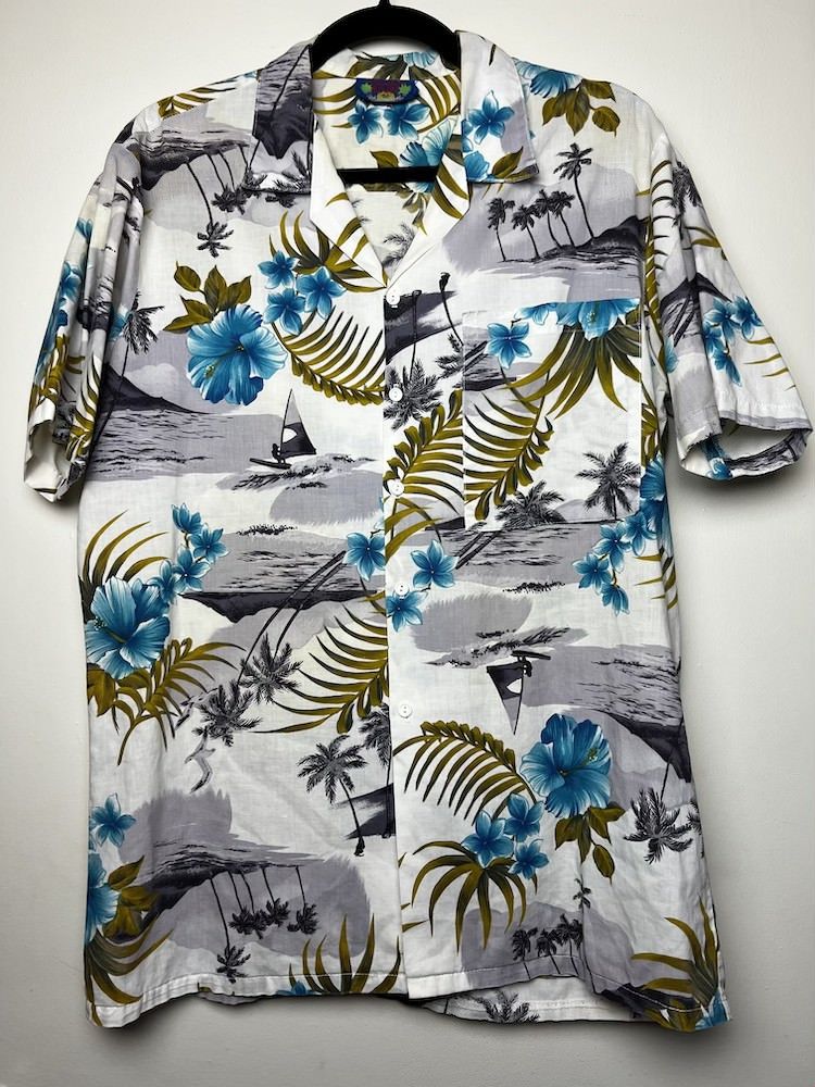 Vintage Vintage Hawaii Blues Island Hawaiian Button Up Shirt Size US M / EU 48-50 / 2 - 2 Thumbnail