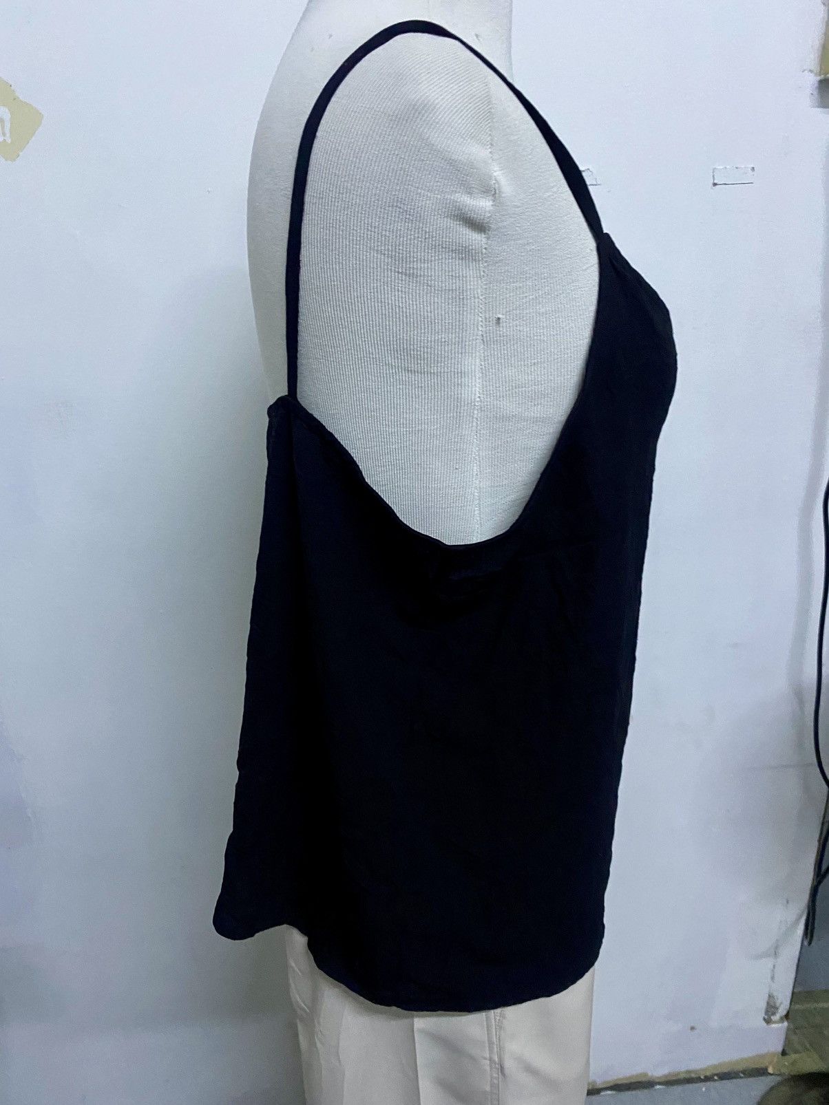 Topshop Topshop Black Cami Tank Button Front Sleeveless Top US14 Size L / US 10 / IT 46 - 4 Thumbnail