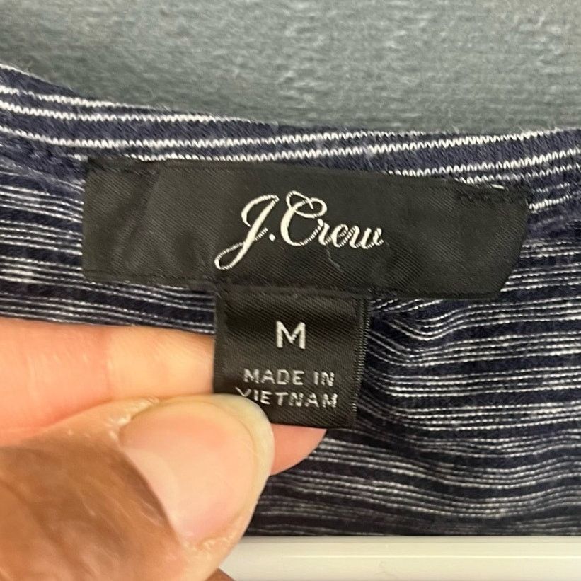J.Crew Preppy J. Crew Fitted Shirt Horizontal Matrix Lines Medium Size M / US 6-8 / IT 42-44 - 3 Thumbnail
