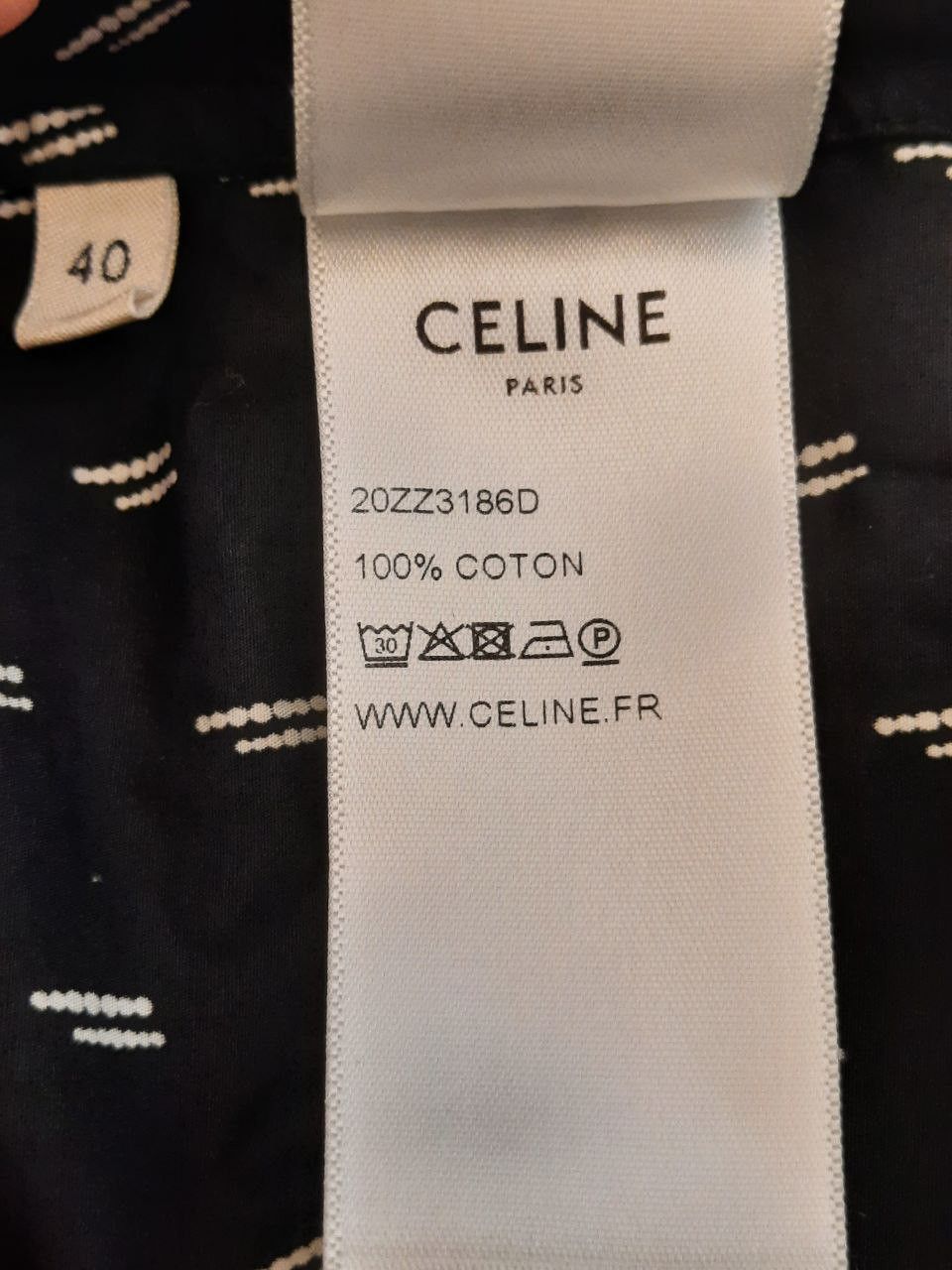 Celine × Hedi Slimane SS19 Abstract Print Line Shirt Size US M / EU 48-50 / 2 - 5 Thumbnail