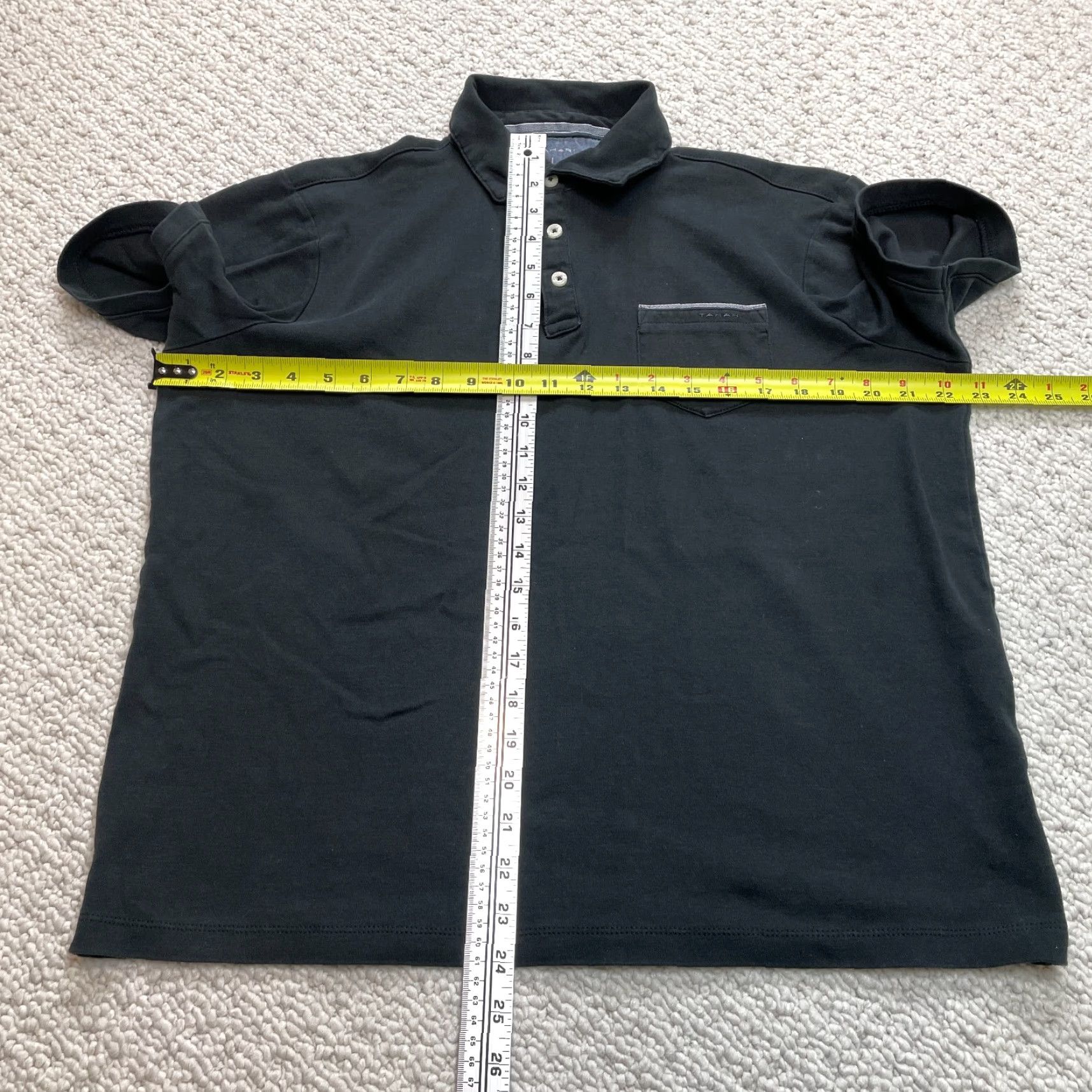 Vintage VINTAGE Tahari Golf Polo Shirt Mens L Black Short Sleeve Polo Shirt Golf Polo Black Tahari Polo Golf Shirt Mens L Black Short Sleeve Pocket Size US L / EU 52-54 / 3 - 3 Thumbnail