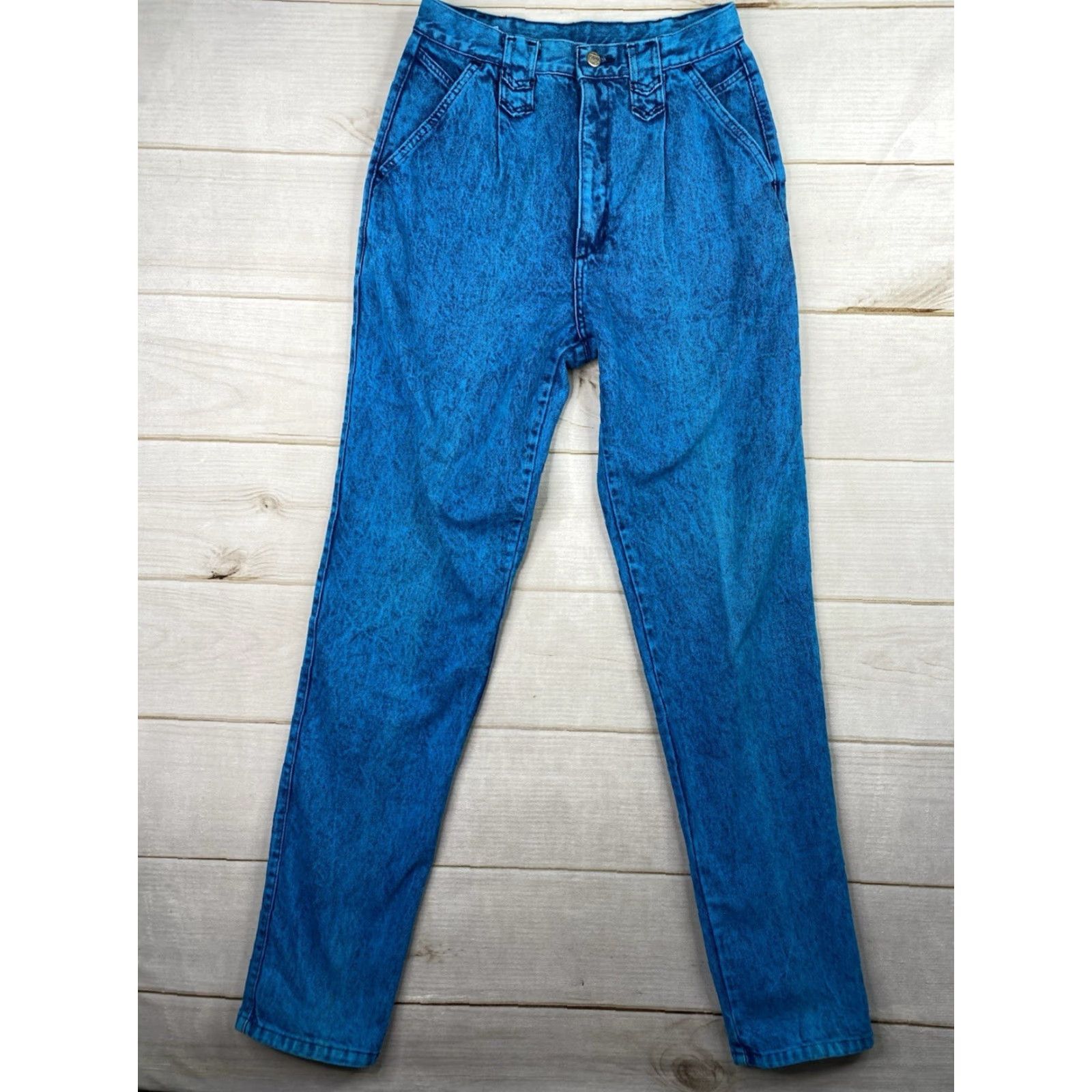 Roper VINTAGE Roper Jeans Women 11/12 Blue Bareback 80s 90s Western High Rise Pleated USA Shirt? Size 34" / US 12 / IT 48 - 2 Thumbnail