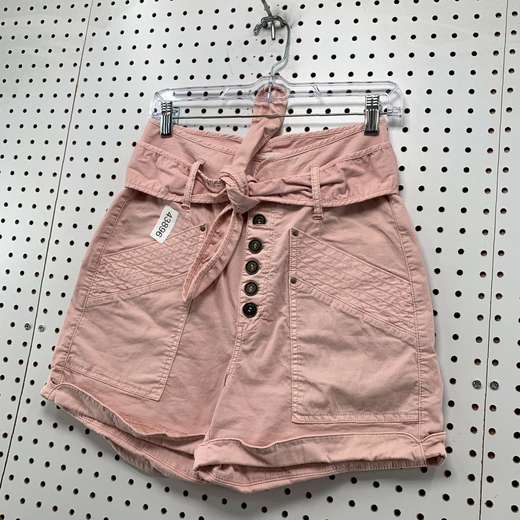 Anthropologie Anthropologie Shirts Womens Size 6 Pink High Waisted Aviator Cuffed Shorts 27x4 Casual Summer 27in Pink Womens Size 28" / US 6 / IT 42 - 2 Thumbnail