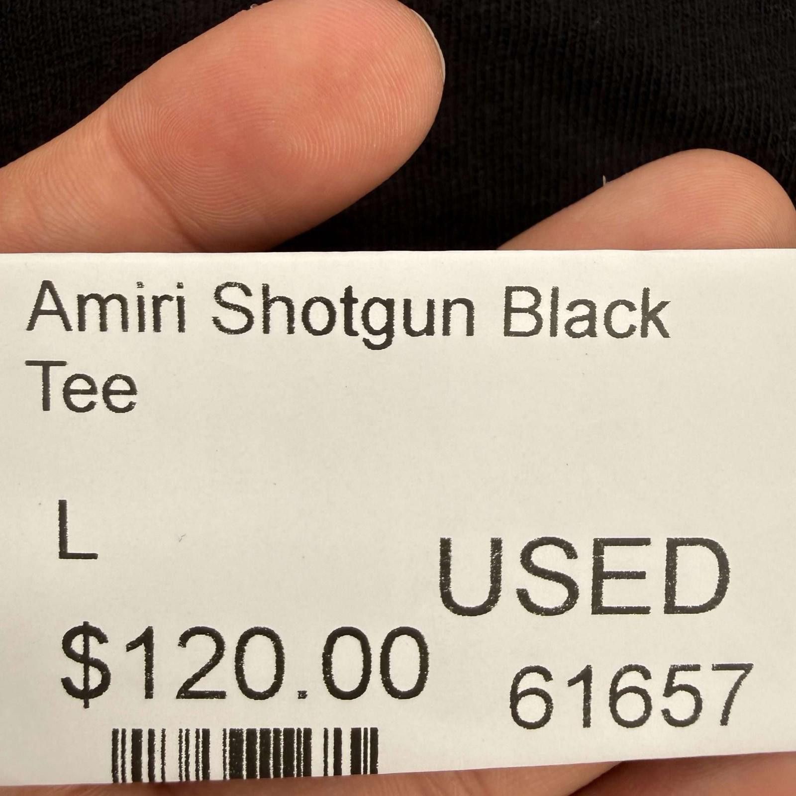 Amiri Amiri Shotgun Black Tee L Used Size US L / EU 52-54 / 3 - 8 Thumbnail