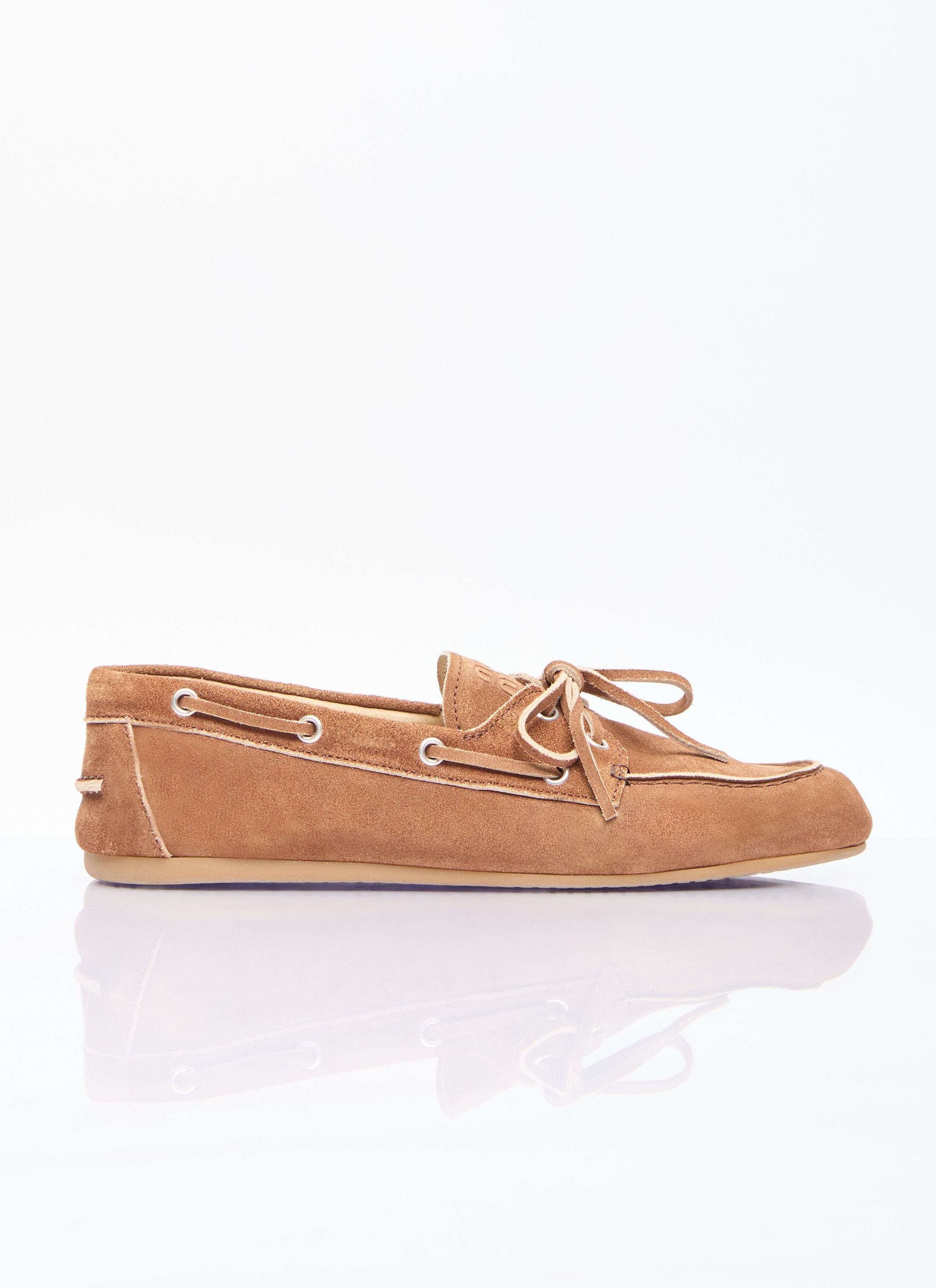 Miu Miu Faded Suede Loafers Size US 6 / IT 36 - 1 Thumbnail