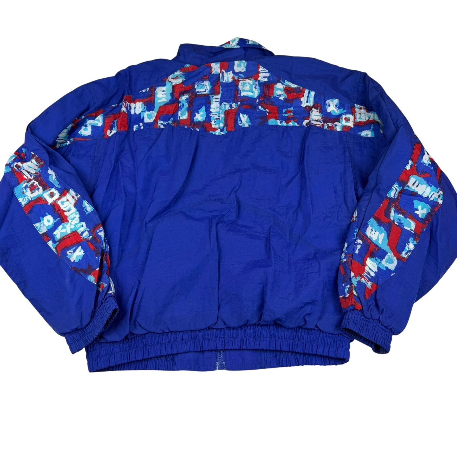 Reebok Vintage Reebok Windbreaker Jacket Size Small Blue Red Print Size S / US 4 / IT 40 - 2 Thumbnail