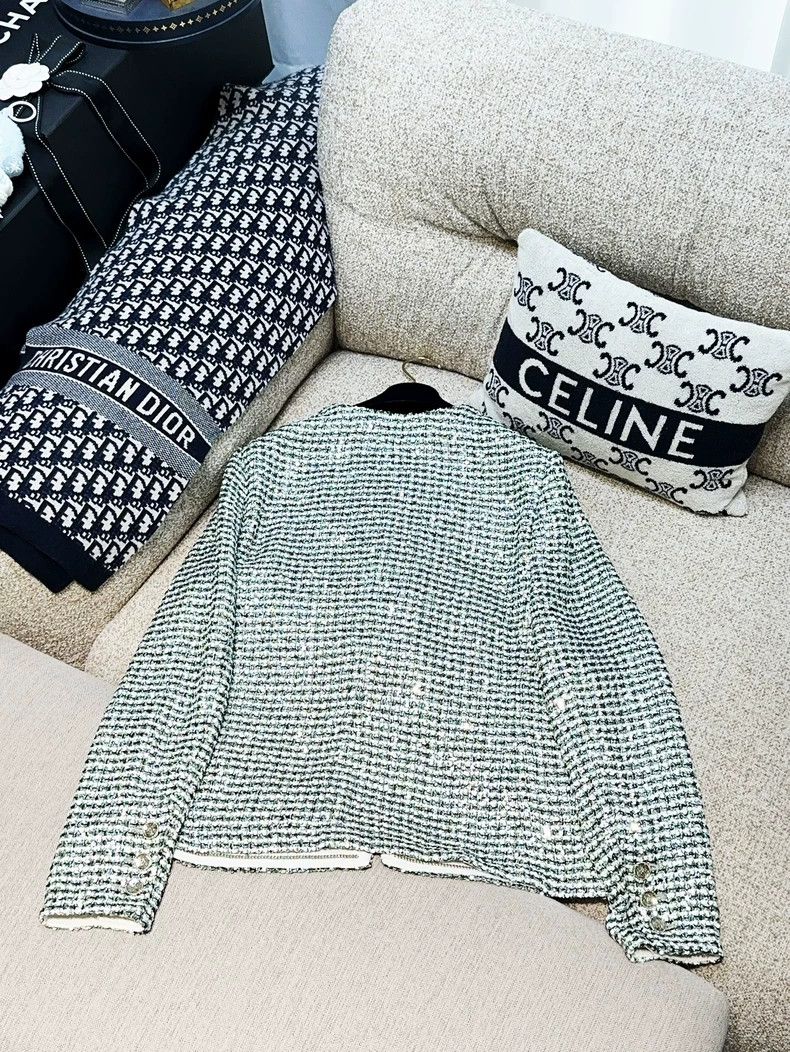 Chanel Chanel 23P preview series green sequin embroidered jacket Size M / US 6-8 / IT 42-44 - 3 Thumbnail