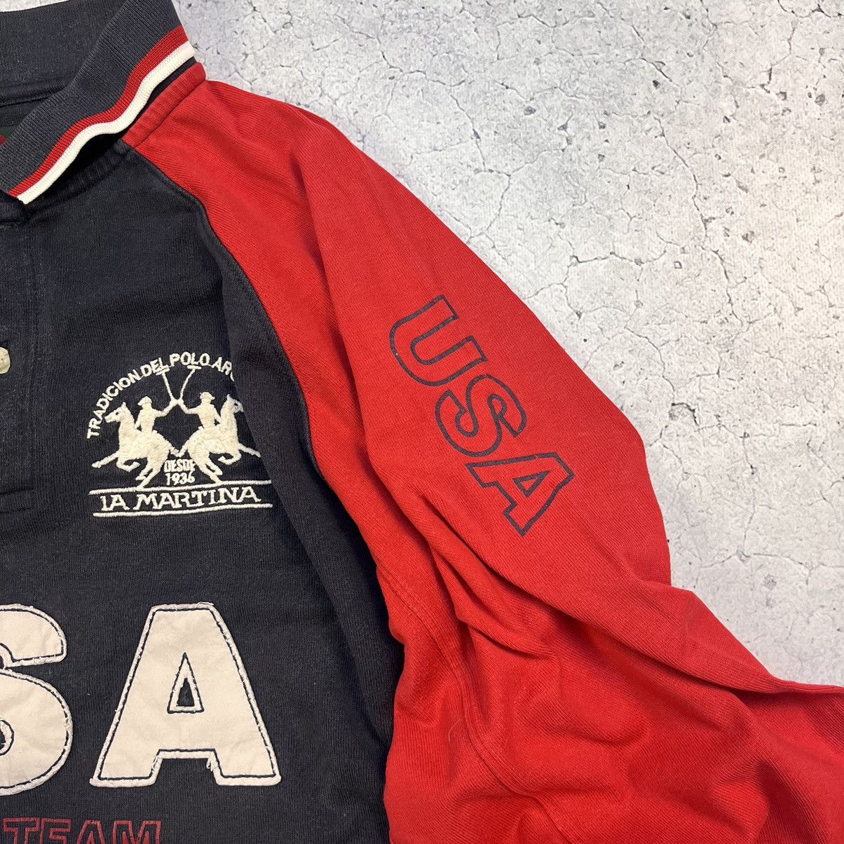 La Martina × Polo Ralph Lauren × Vintage Vintage La Martina Long Sleeve USA Chief Keef Style Size US XL / EU 56 / 4 - 4 Thumbnail