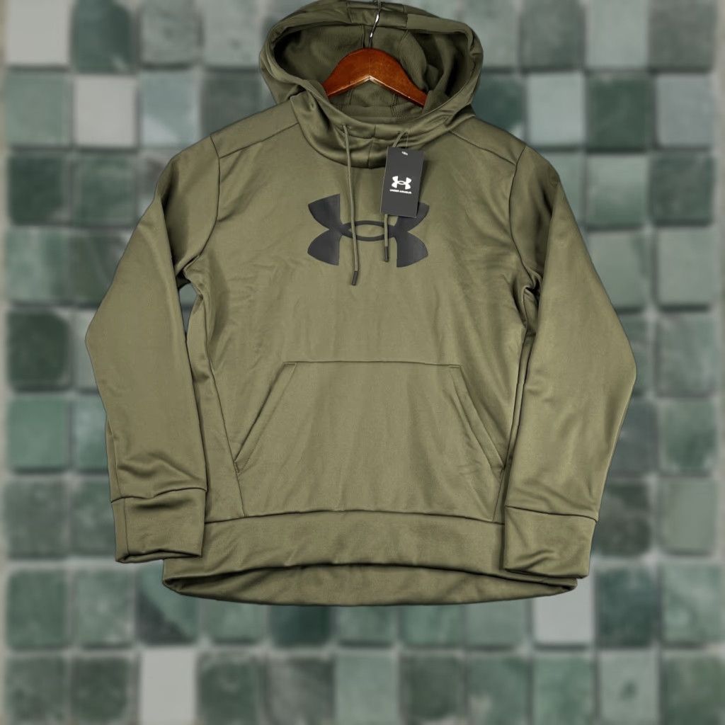 Under Armour Under Armour Hoodie Sweatshirt Womens S Green Logo Graphic Print Pullover Fleece NWT Size S / US 4 / IT 40 - 1 Thumbnail