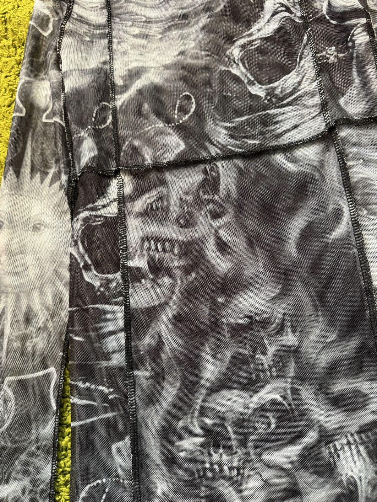 Designer Avant Garde mesh JPG Gaultier style Y2K Skull skeleton dress Size M / US 6-8 / IT 42-44 - 4 Thumbnail