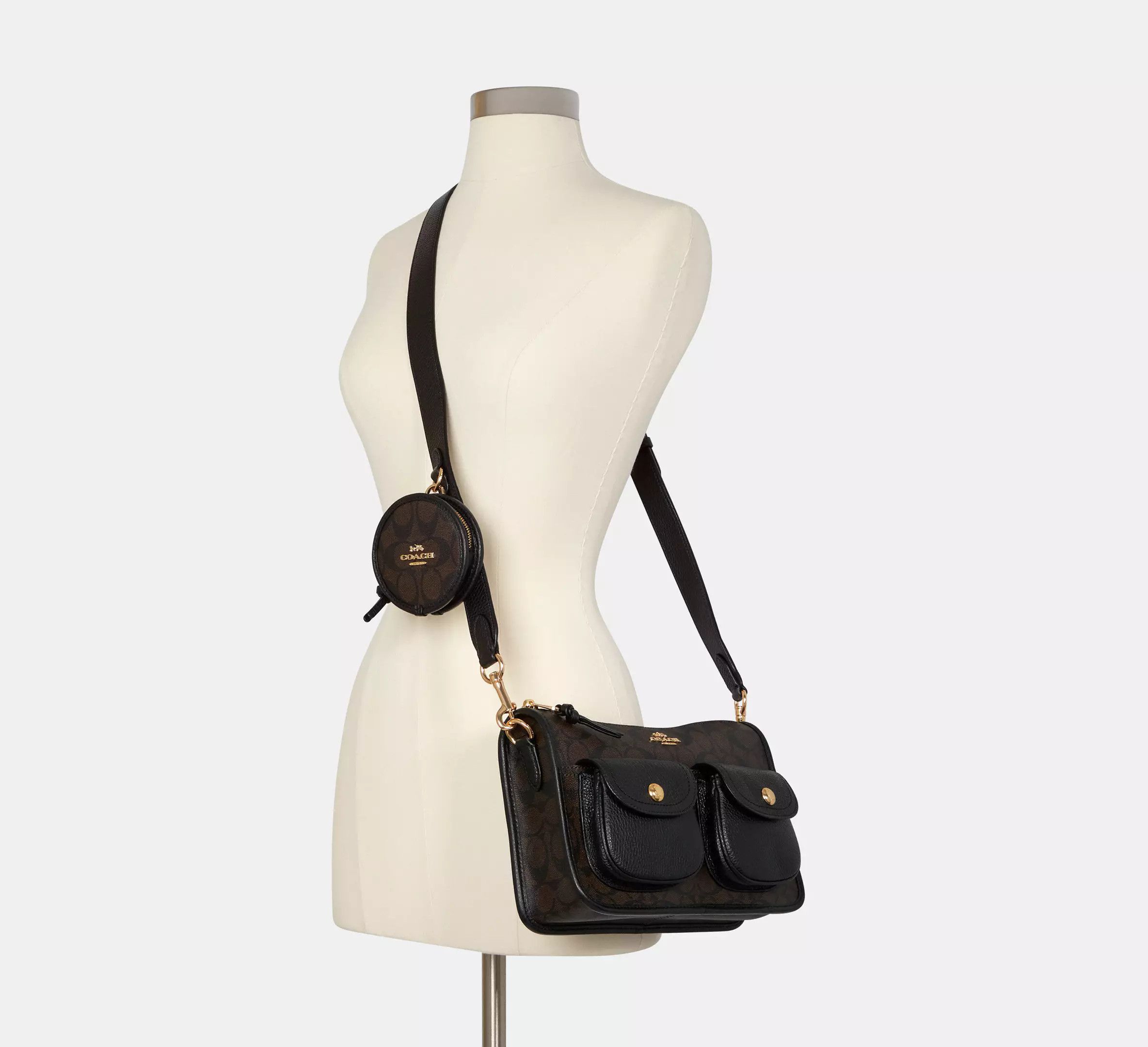 Coach Pennie Crossbody With Coin Case In Signature Canvas C5675 Size ONE SIZE - 15 Thumbnail