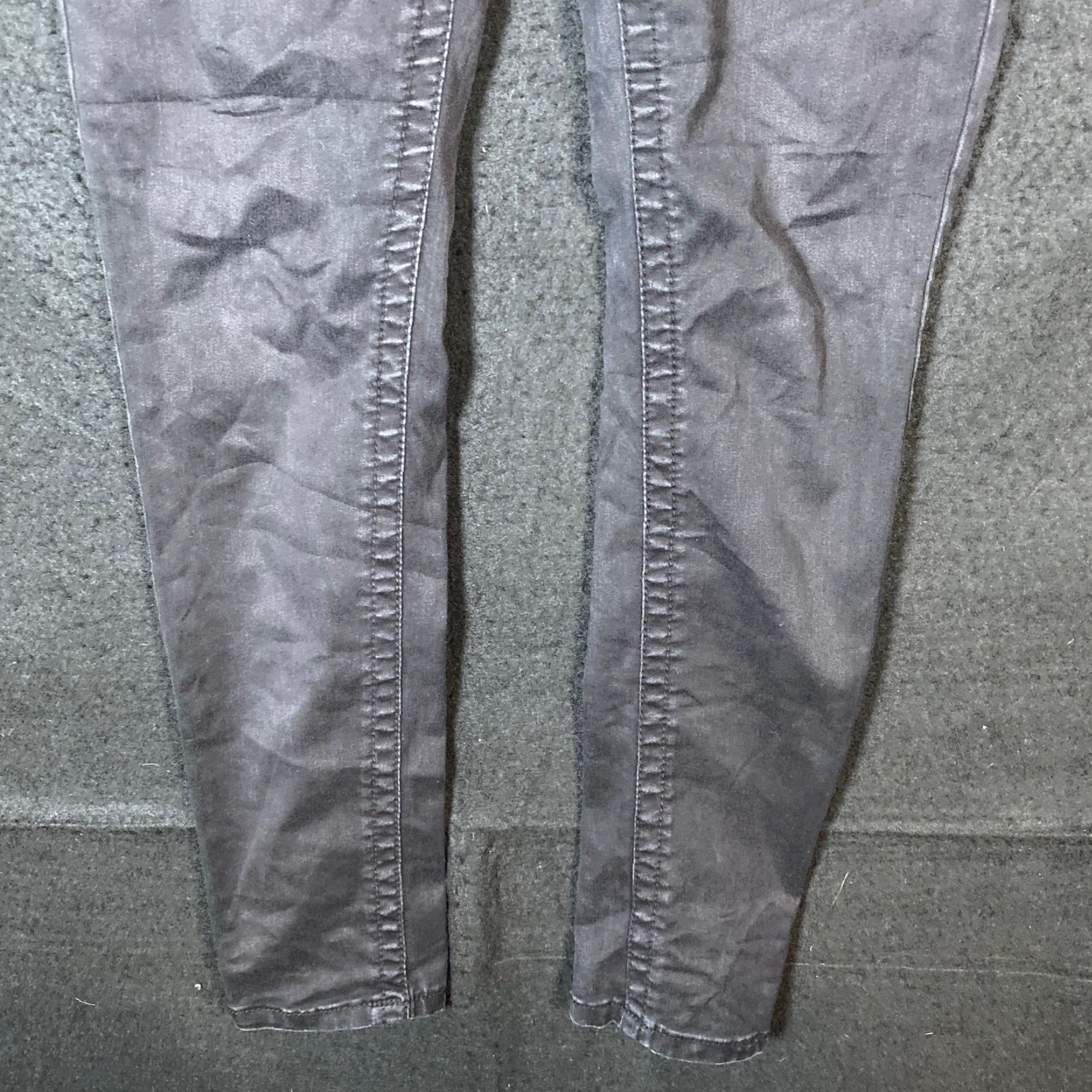 Vintage VINTAGE Seven 7 Womens Jeans Black Mid Rise Skinny Leg Stretch 6 Size 29" - 3 Thumbnail