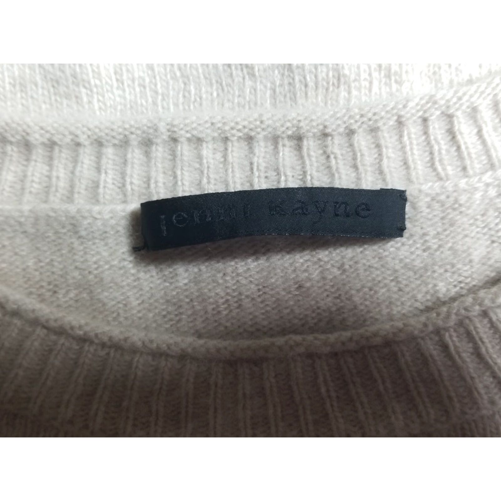 Vintage Jenni Kayne Everyday Sweater Beige Wool Cashmere Blend Knit Pullover Size Small Size S / US 4 / IT 40 - 7 Thumbnail