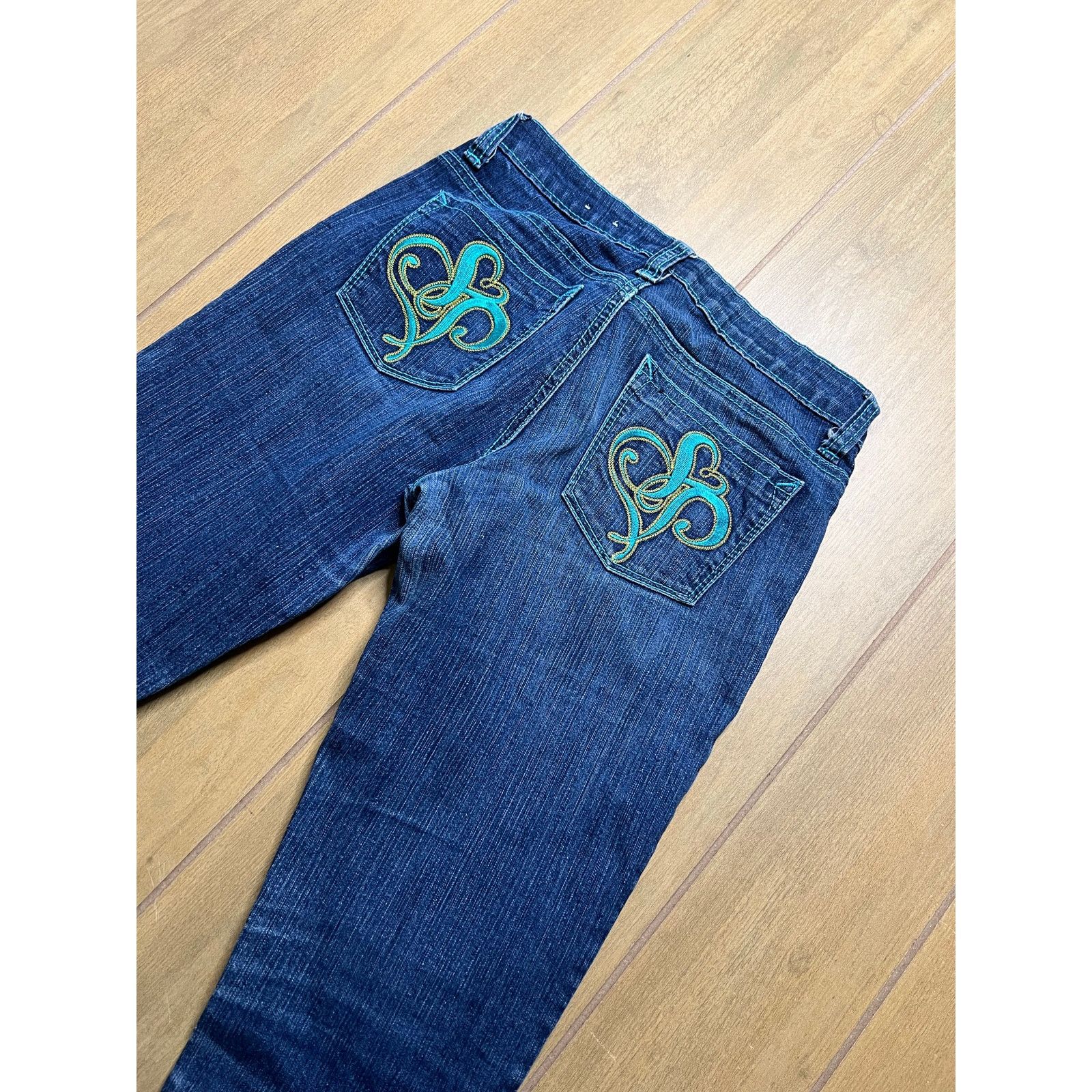Southpole Southpole Jeans Womens Size 3 Embroidered Pocket Y2K 27x31 Size 27" / US 4 / IT 40 - 10 Thumbnail