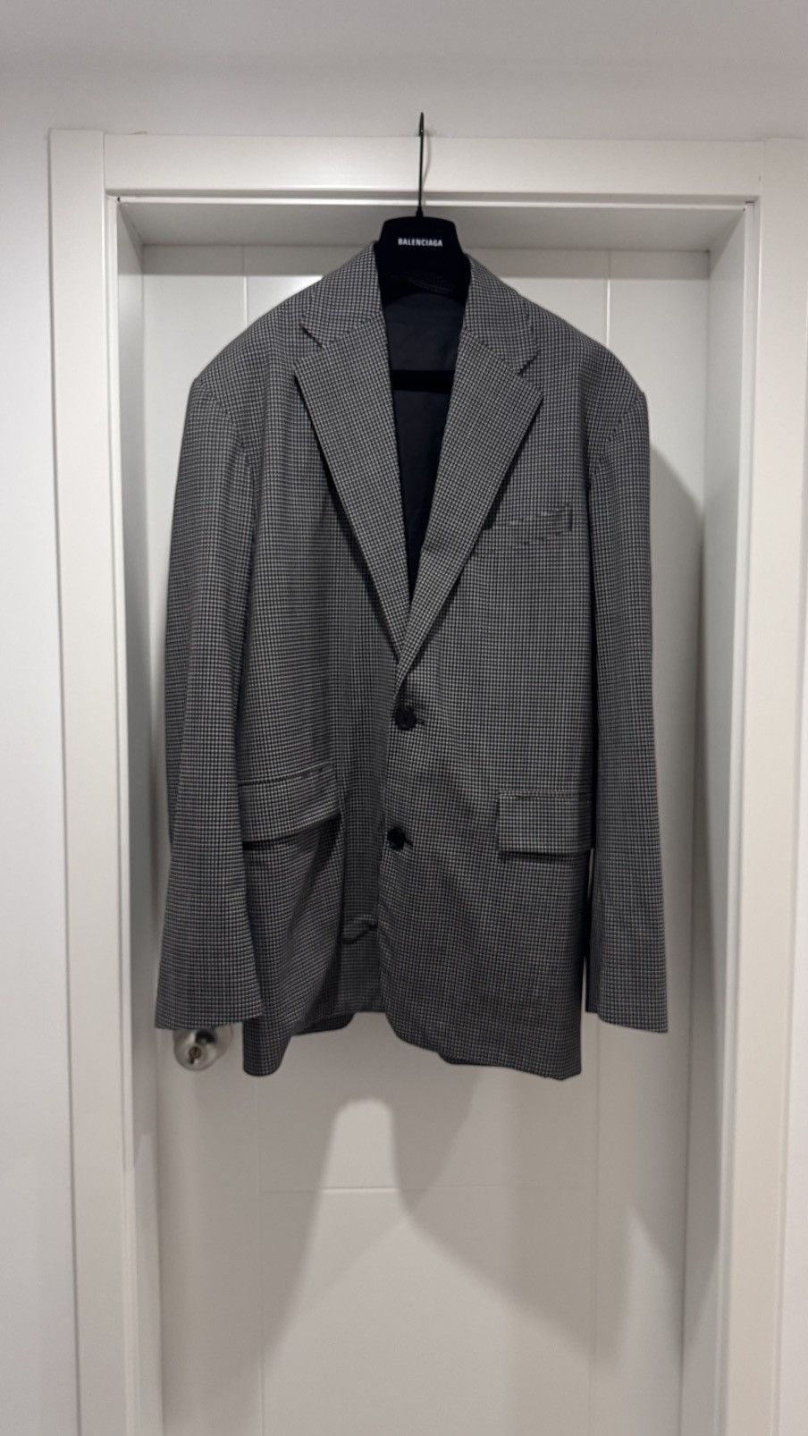 Balenciaga Balenciaga Check Pattern Tailored Jacket Size 46R - 2 Thumbnail