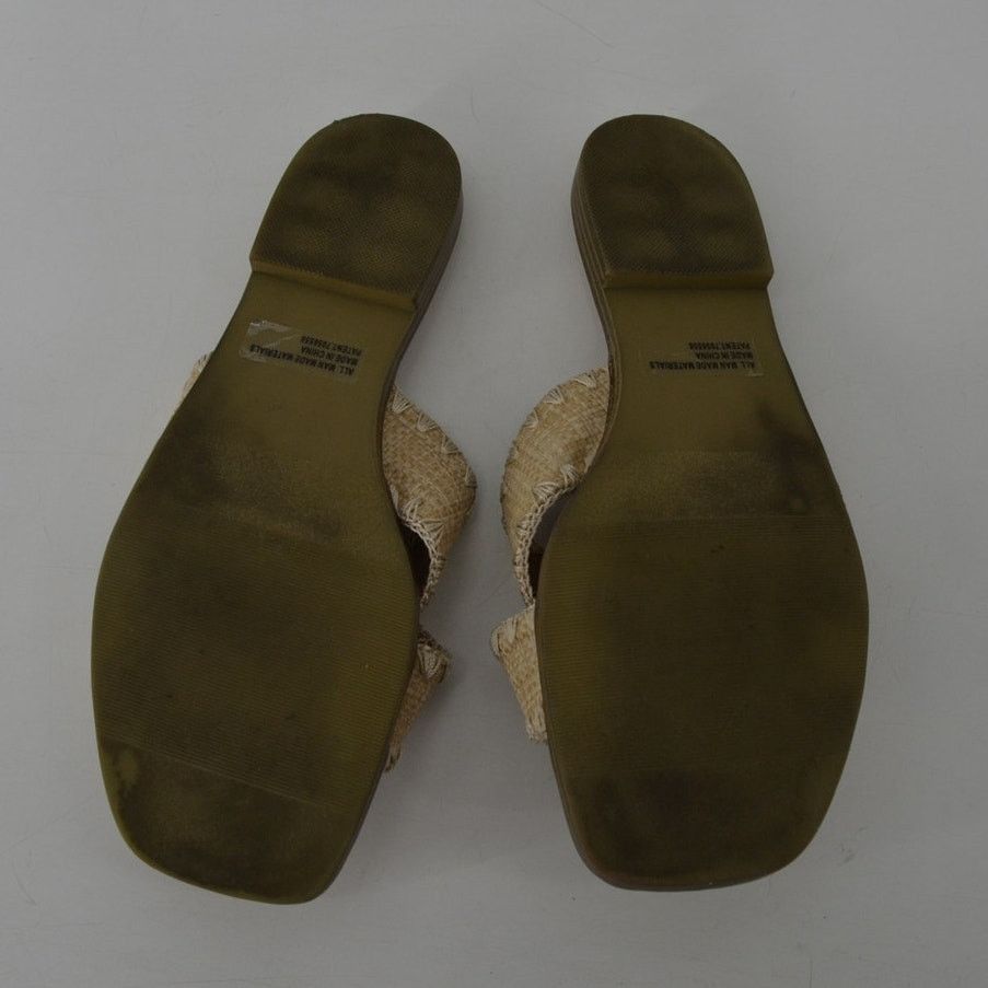 Dolce Vita Dolce Vita Womens Sz 8.5 Miguel Sandal Gold Raffia Flat Size US 8.5 / IT 38.5 - 5 Thumbnail