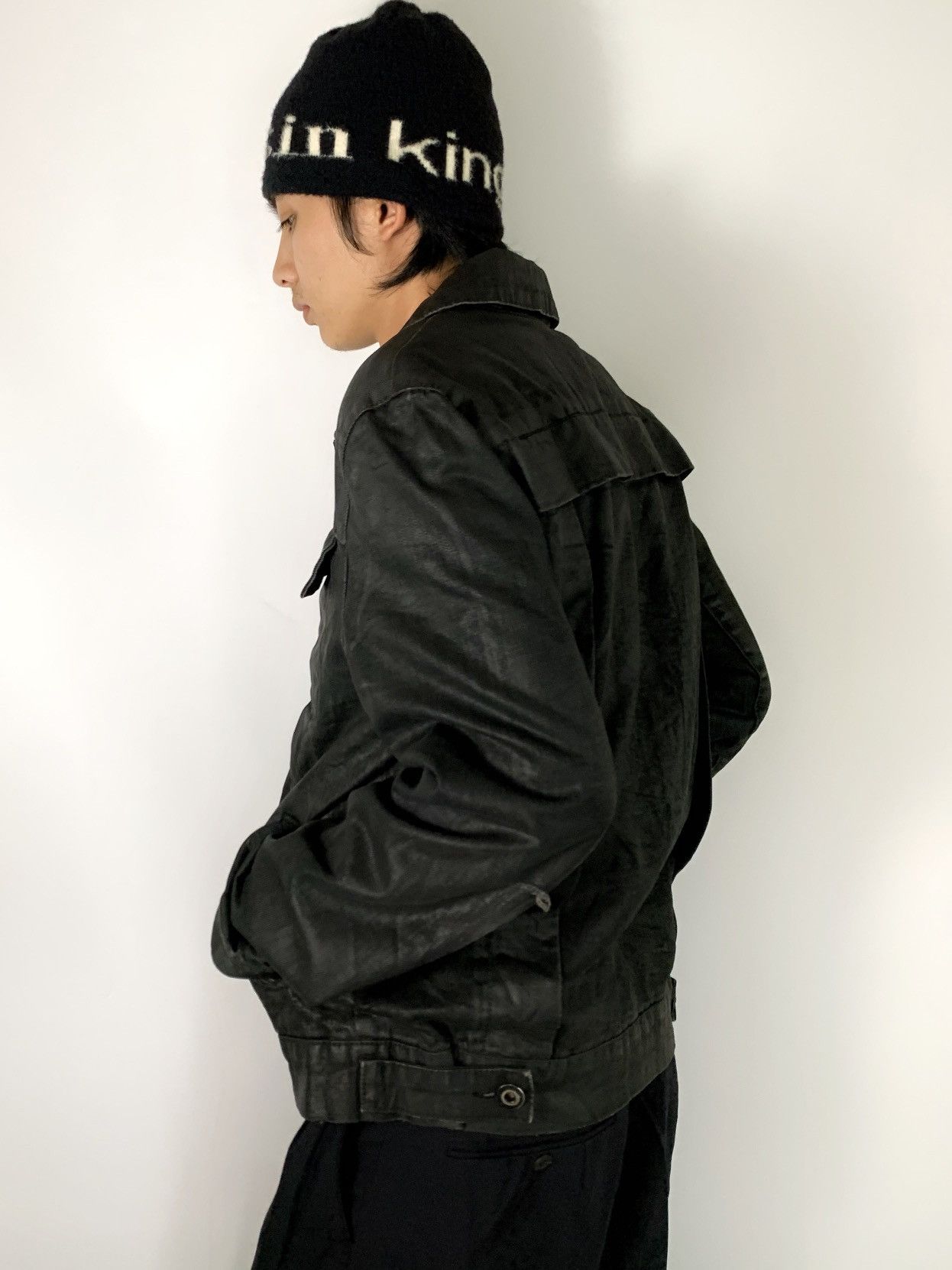 KMRii Black waxed jacket ifsx lgb style PWD Size US L / EU 52-54 / 3 - 5 Thumbnail
