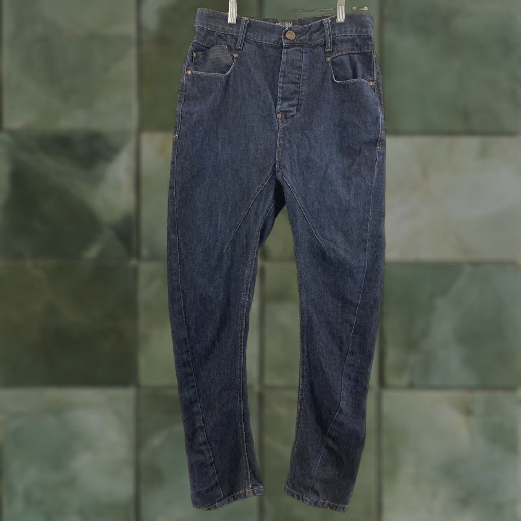 Vintage William Rast Jeans Blue Slouch Skinny Fit Men’s 29x34 Dark Denim Size US 29 - 1 Thumbnail
