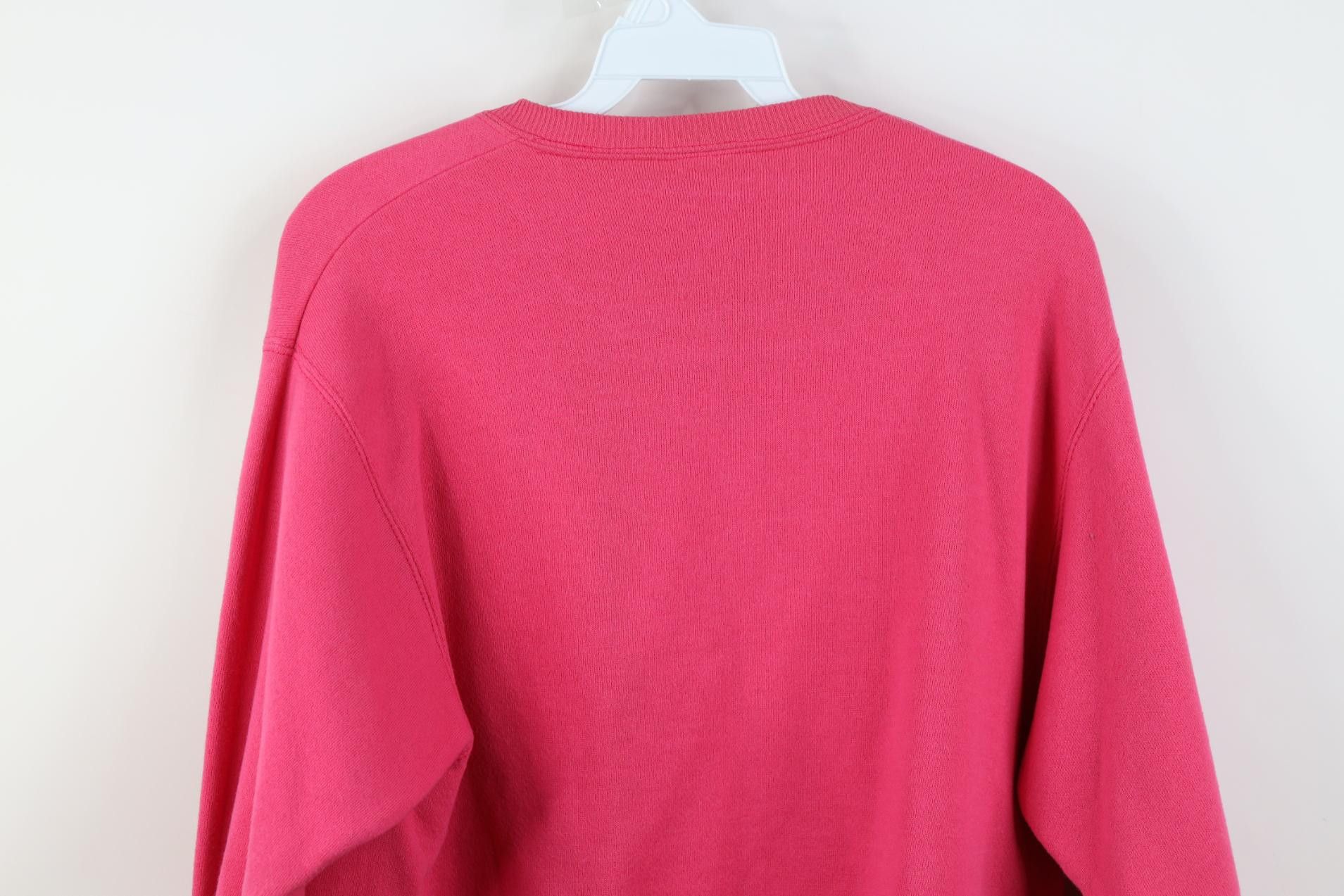 Vintage Vintage 90s Streetwear Blank Crewneck Sweatshirt Pink Size L / US 10 / IT 46 - 10 Thumbnail