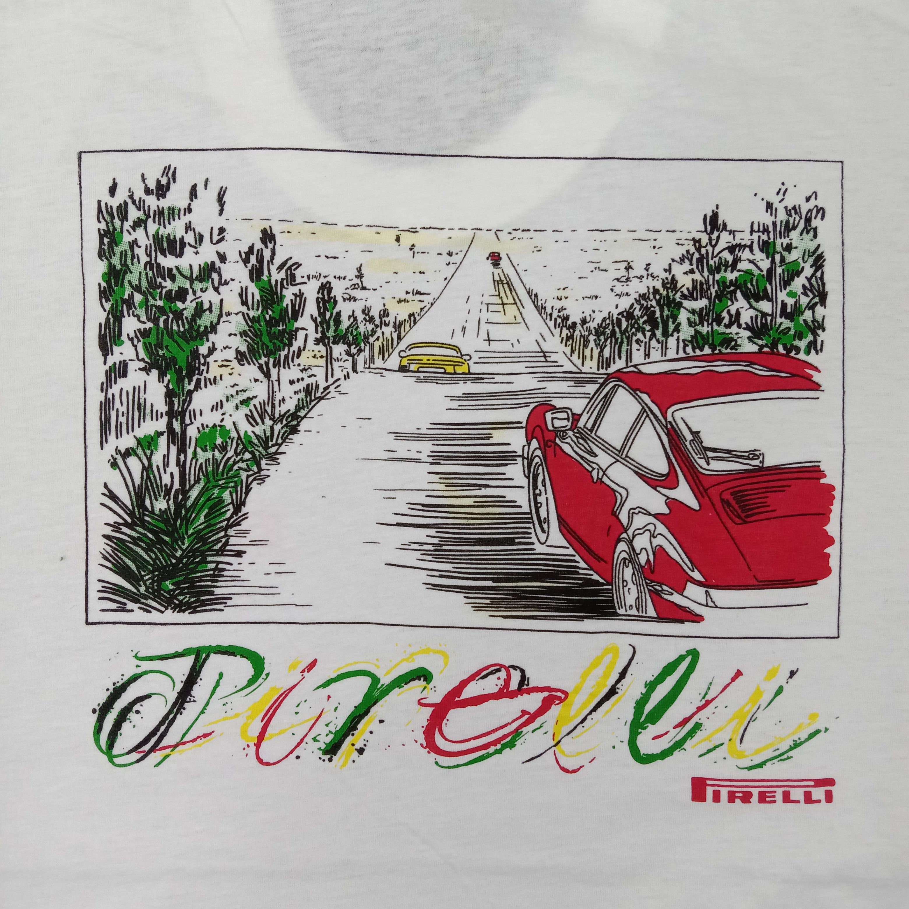 Pirelli × Vintage Pirelli Racing Classic Car Motorsport Vintage Tshirt Size US M / EU 48-50 / 2 - 2 Thumbnail