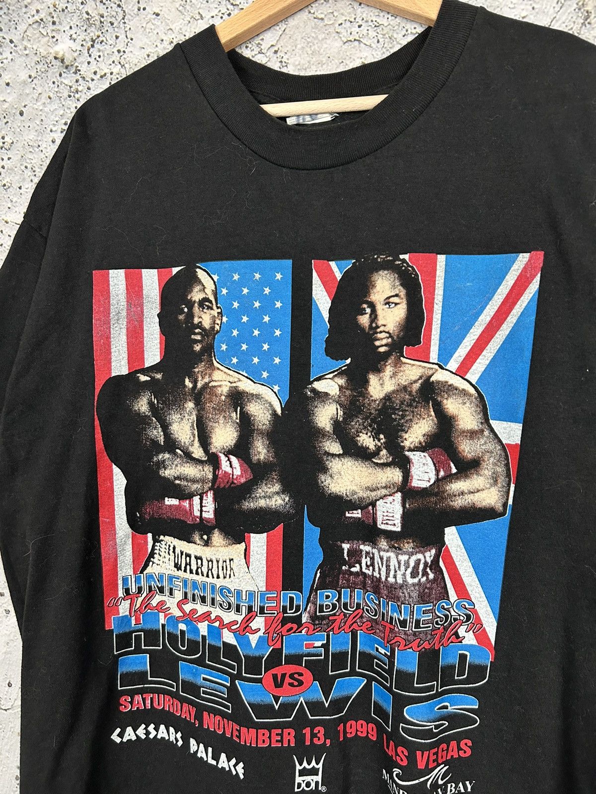 Vintage Vintage Holyfield vs Lewis 1999 Boxing Fight Tyson Rare Hype Size US XL / EU 56 / 4 - 3 Thumbnail