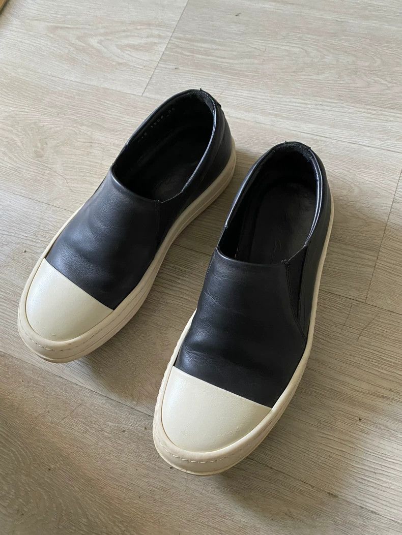 Rick Owens Rick Owens Black Leather Slip-On Shoes-dmc Size US 7 / EU 40 - 1 Thumbnail