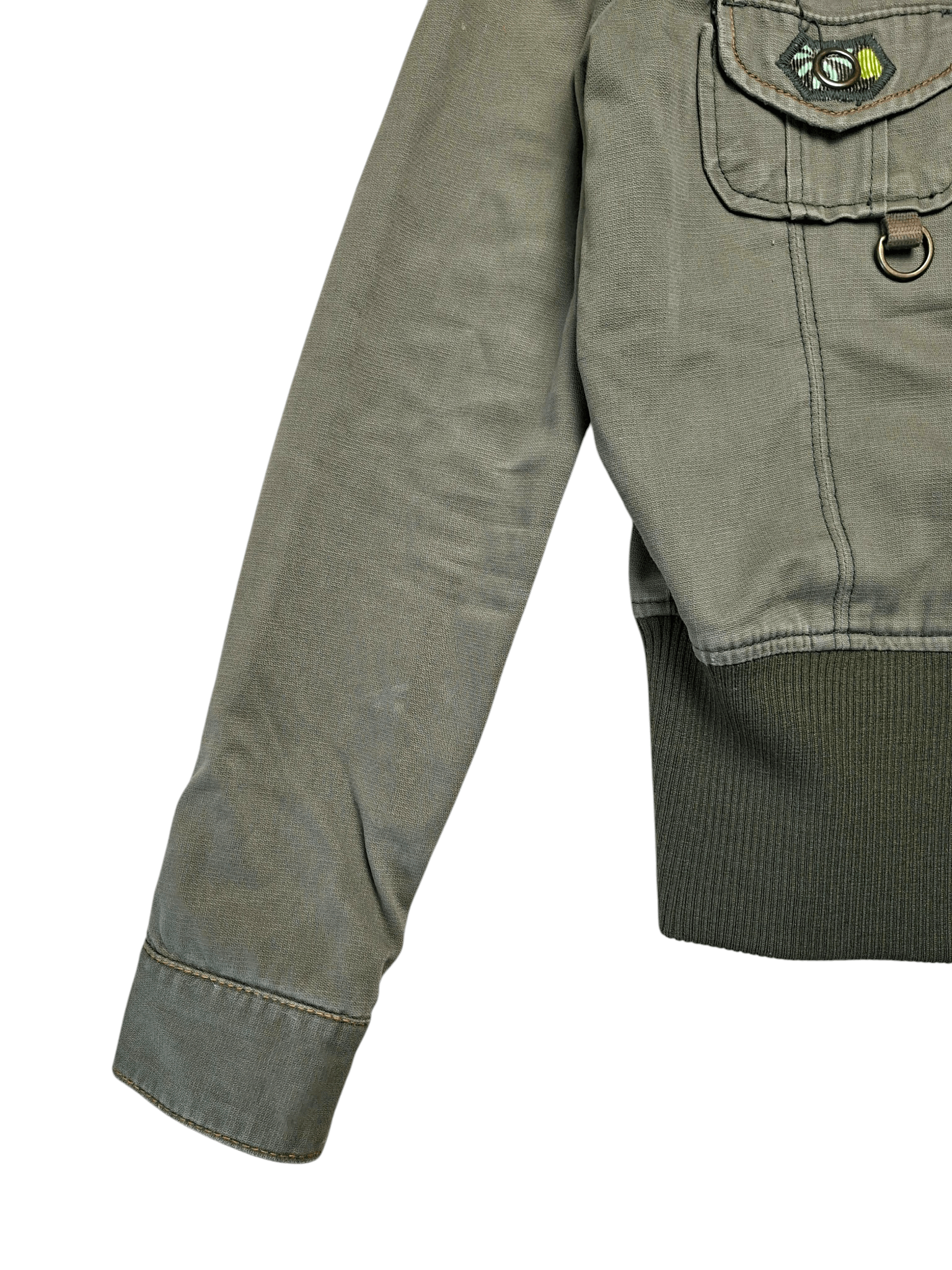 Miss Sixty Miss Sixty Military Jacket Khaki Green Utility Bomber Size S / US 4 / IT 40 - 7 Thumbnail
