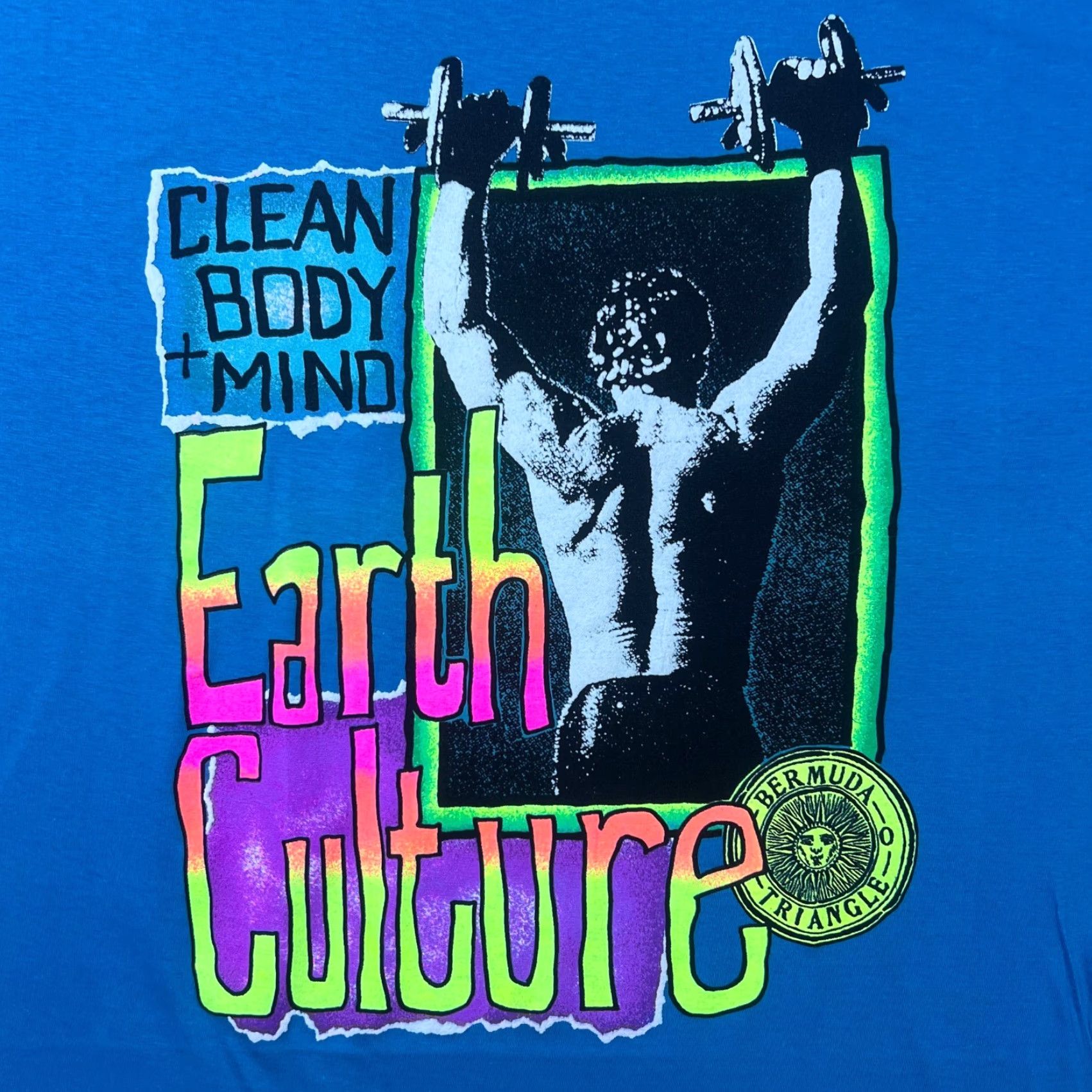 Vintage VINTAGE Campri Earth Culture “Clean Body + Mind” Bodybuilding T-Shirt XL L Blue Mens T-Shirt 80s Graphic Size US L / EU 52-54 / 3 - 3 Thumbnail