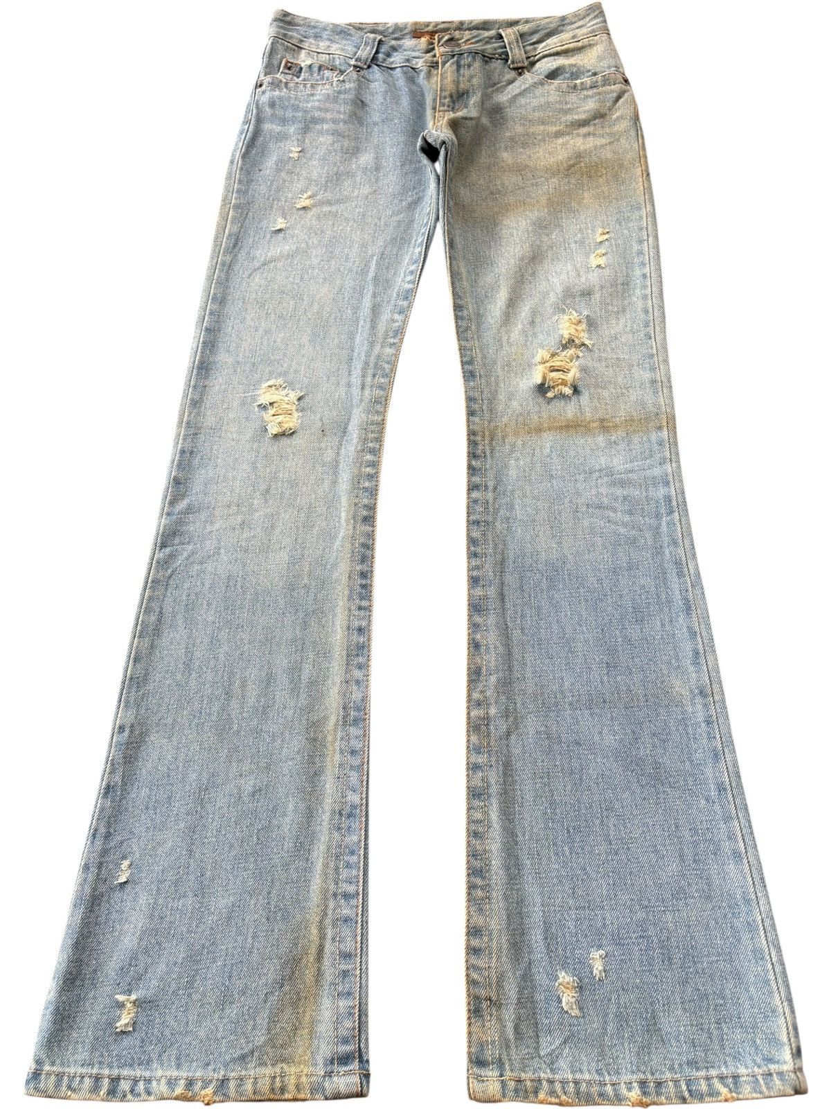 Hysteric Glamour Vintage Y2K Japanese Brand Distressed Flare Jeans Size 29" - 1 Thumbnail