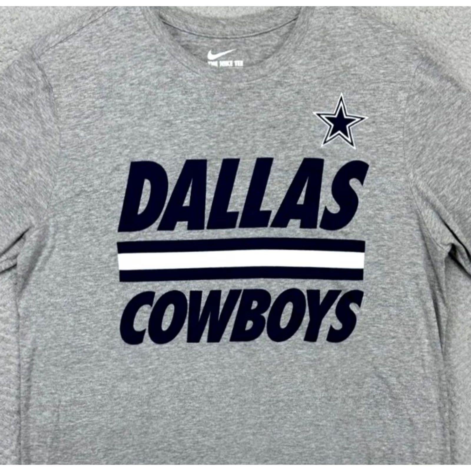 Nike Nike Dallas Cowboys Shirt Adult Large Grey Athletic Cut T-Shirt Mens Size US L / EU 52-54 / 3 - 2 Thumbnail