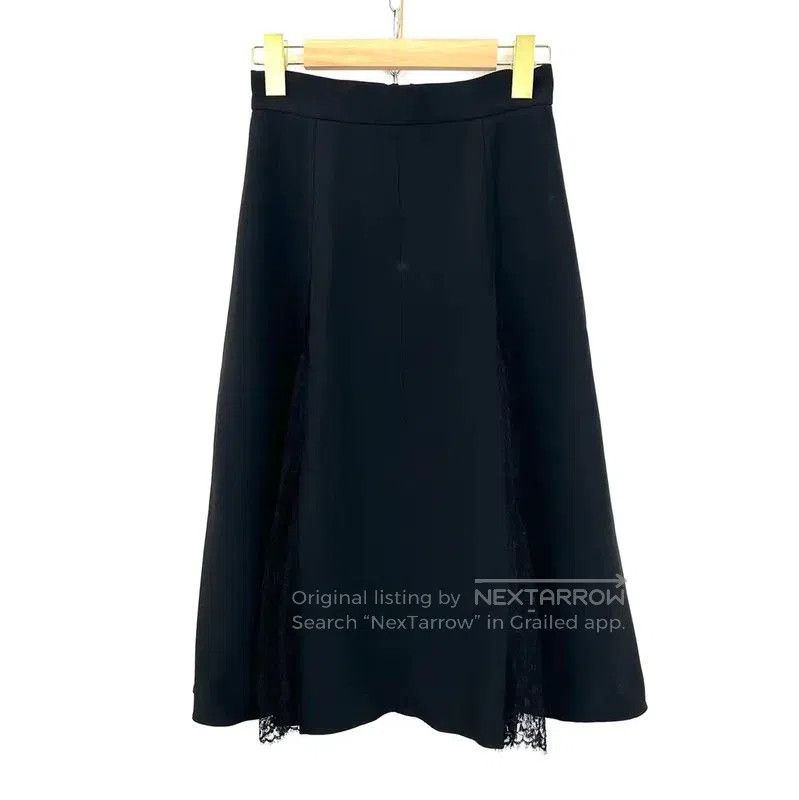 Louis Vuitton Louis Vuitton Black Cotton Midi Skirt for Women . Size 23" - 1 Thumbnail