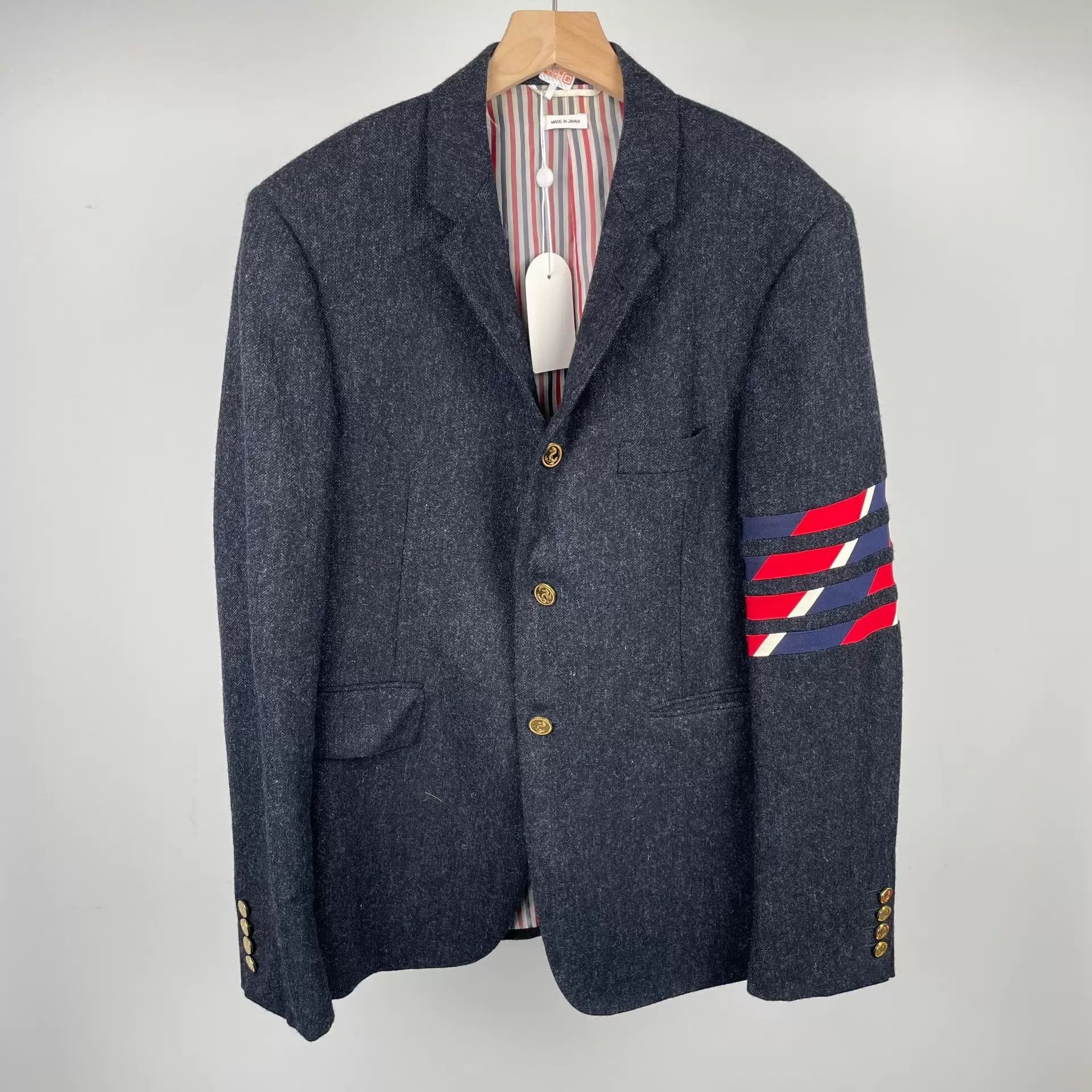 Thom Browne tb wool blazer black 3 Size US L / EU 52-54 / 3 - 1 Thumbnail